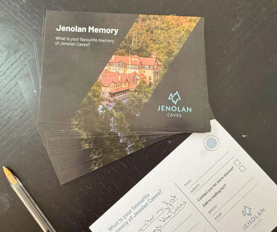 Jenolan Memory Project post card, fill out your favourite memory
