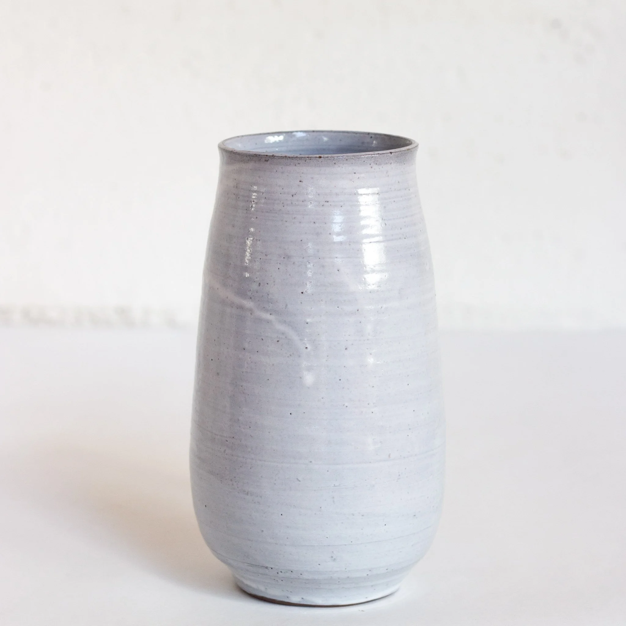 Vase tulipe | Blanc moucheté #2