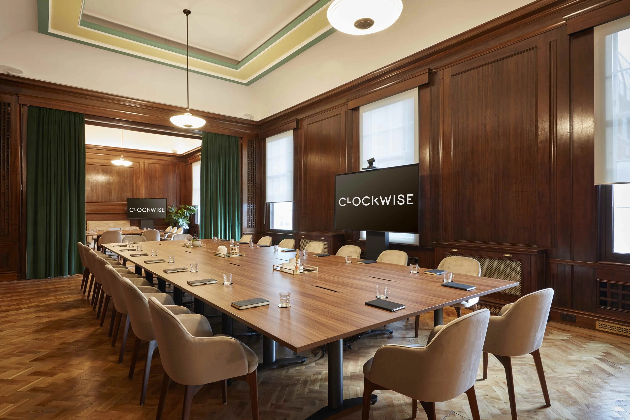 london-period-art-deco-town-hall-film-photo-shoot-event-location-unique-venue-hire-conference-table-side-view.jpg