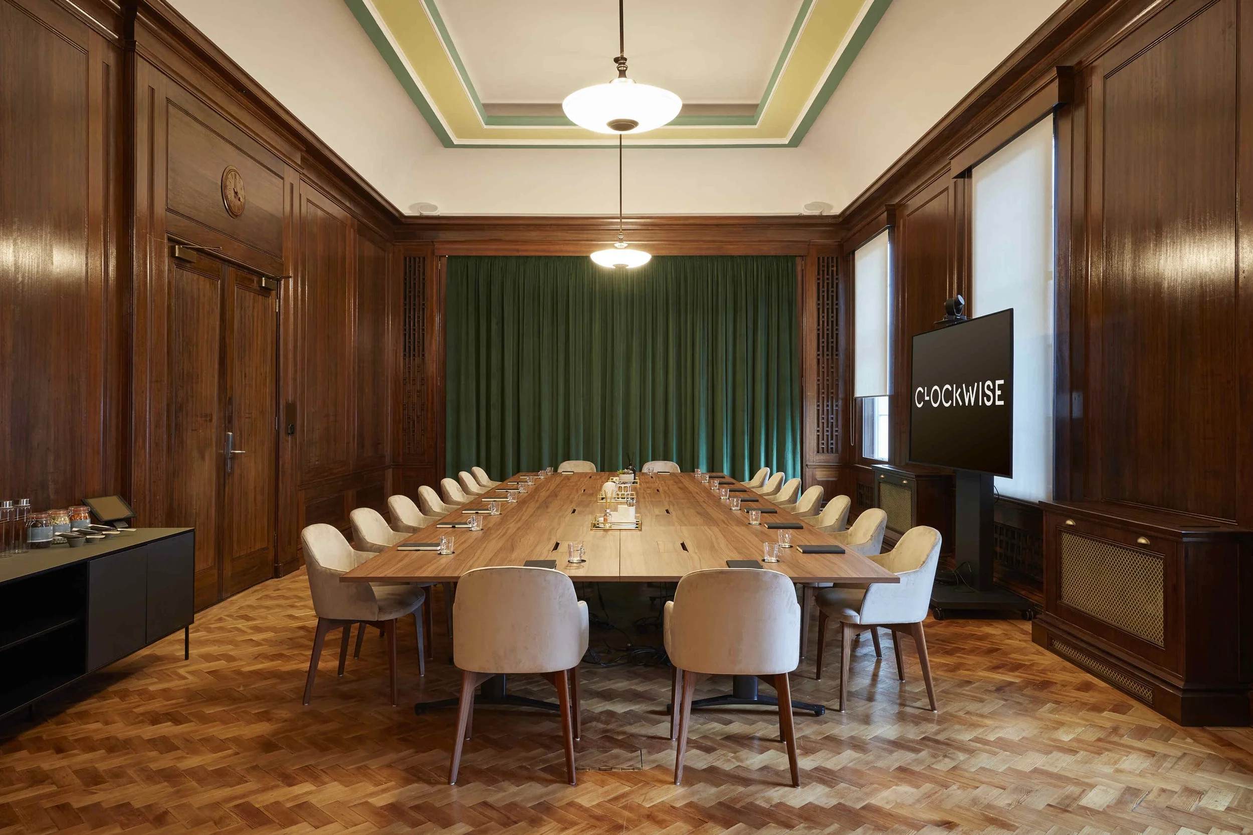 london-period-art-deco-town-hall-film-photo-shoot-event-location-unique-venue-hire-lamp-shade-conference-table.jpg