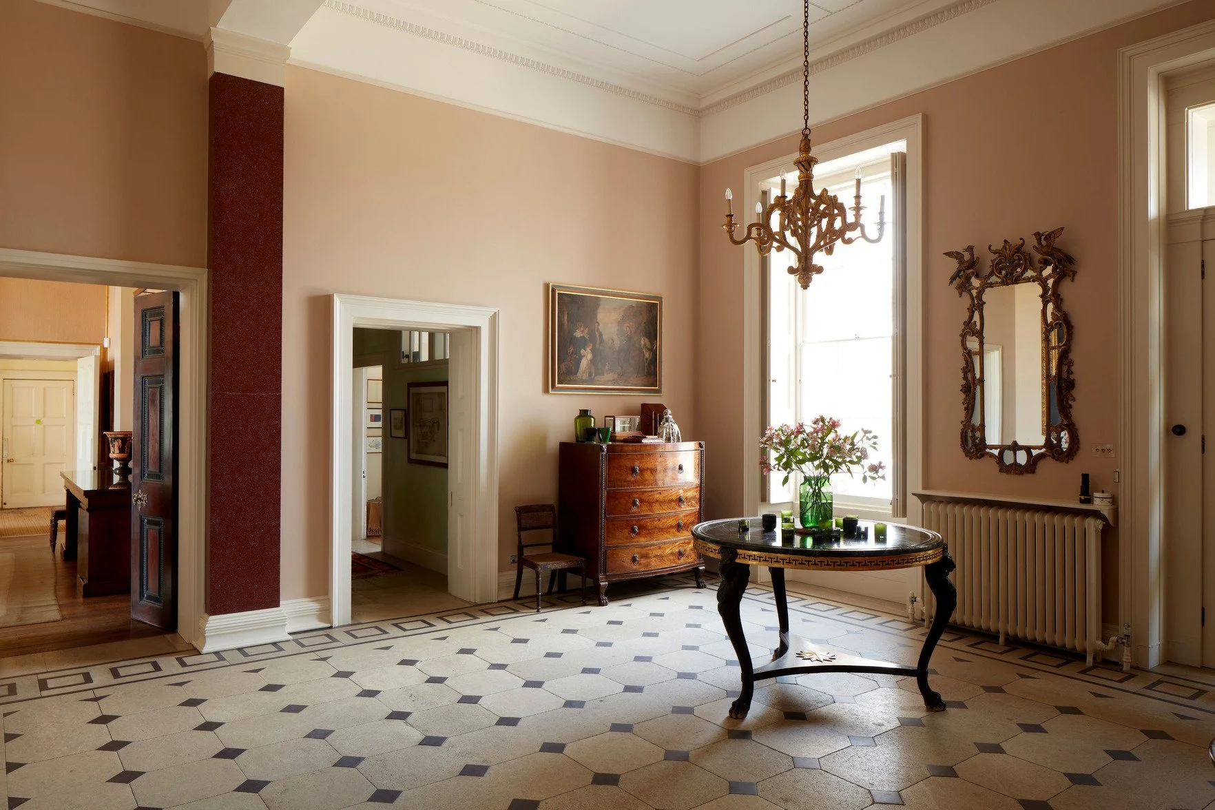 west-sussex-stately-home-film-photo-shoot-location-hire-pastel-pink-hall-way.jpg