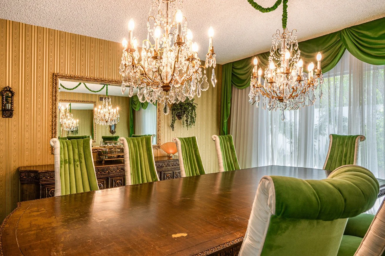 california-mid-century-modern-time-capsule-film-photo-shoot-location-hire-dining-room-chandeliers.jpg