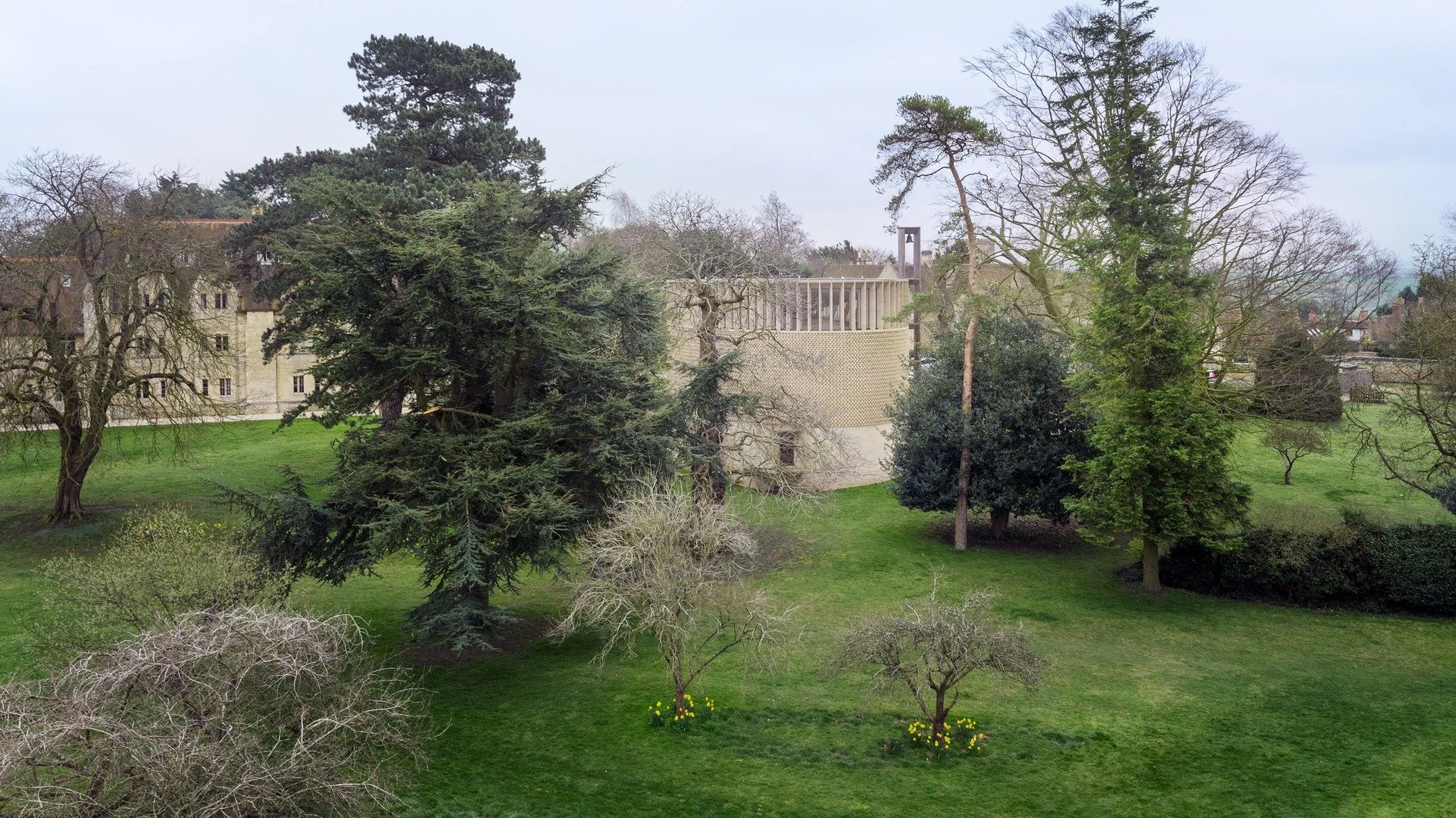 oxford-contemporary-pale-limestone-chapel-filming-photography-events-exterior-trees.jpg