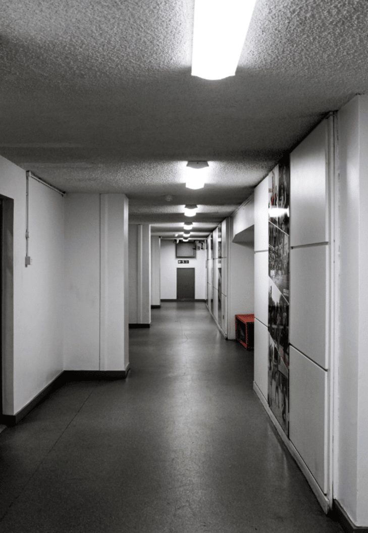 south-east-london-brutalist-sports-centre-filming-photoshoots-events-corridor-lighting.png