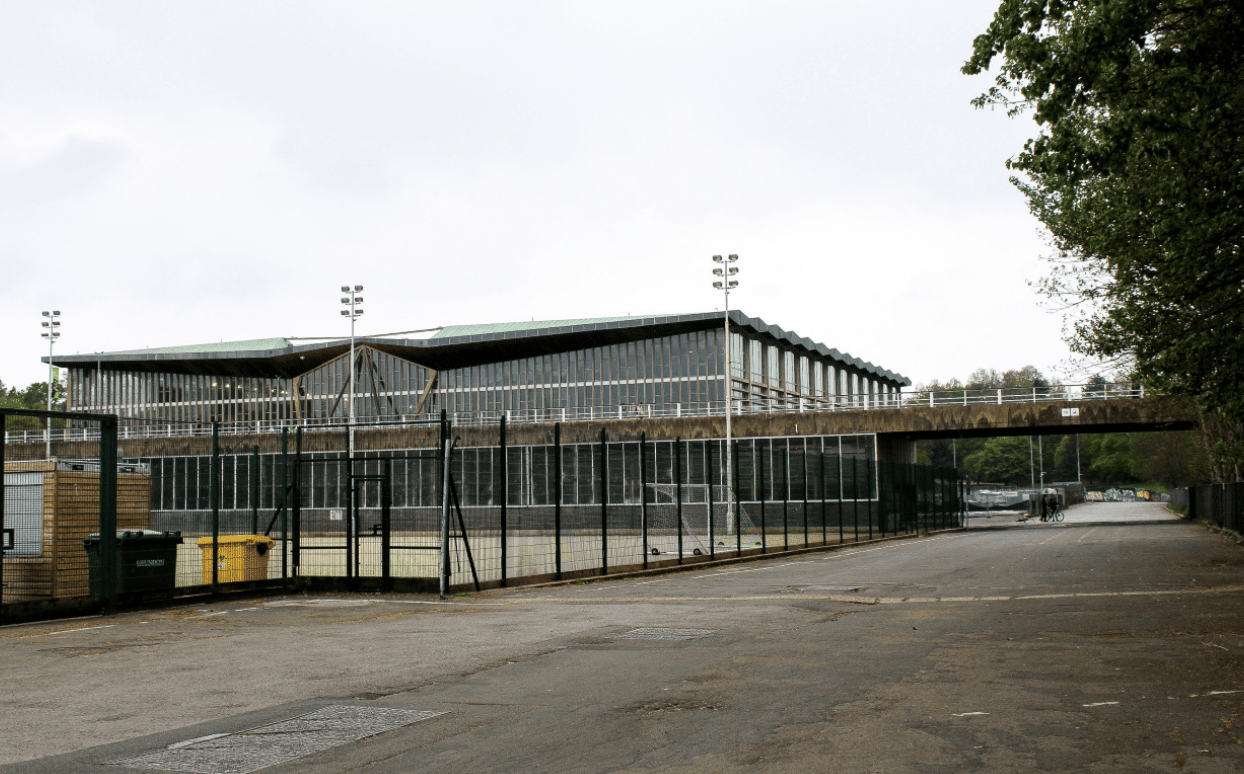 south-east-london-brutalist-sports-centre-filming-photoshoots-events-exterior-fencing.png