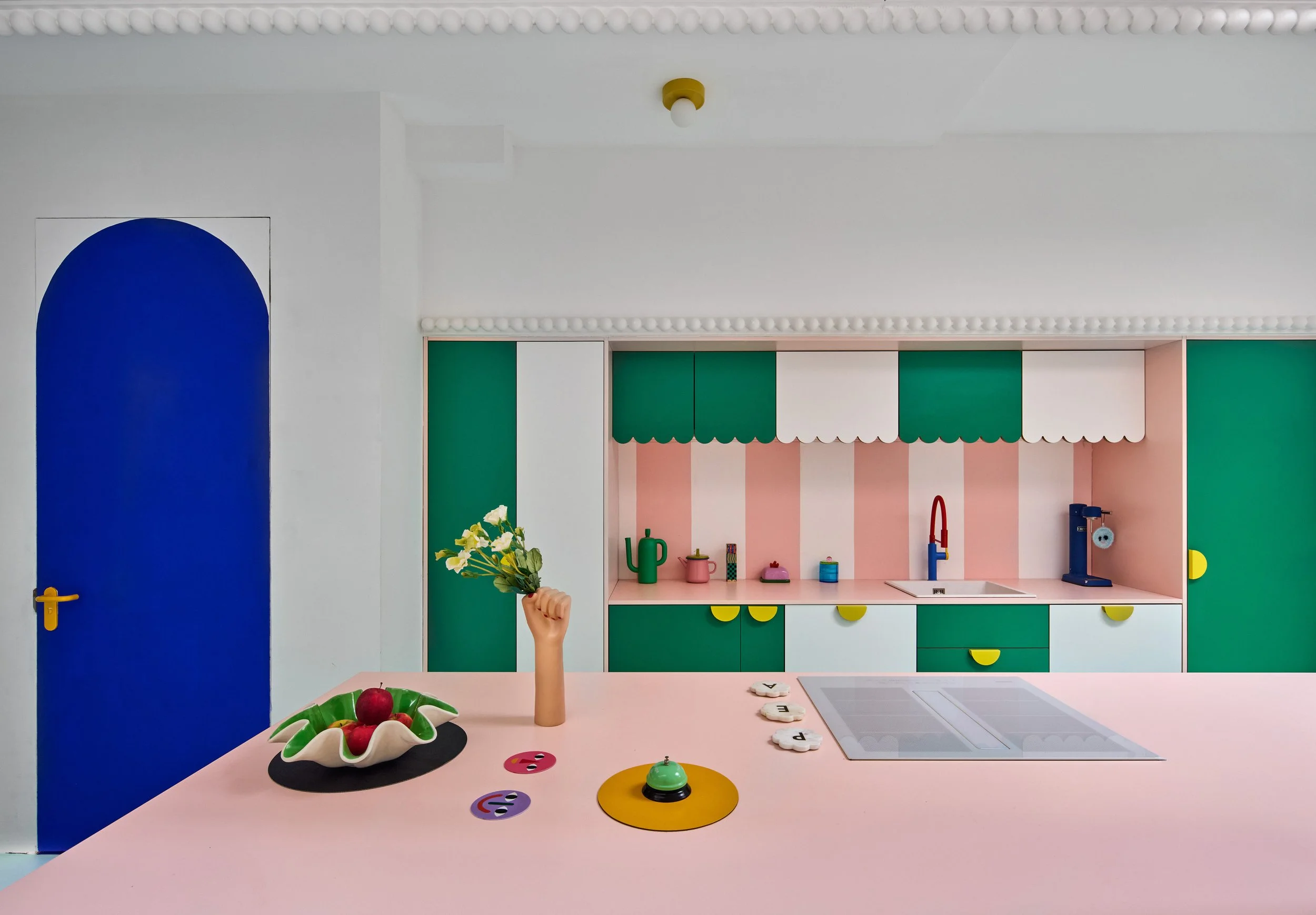 london-pink-wes-anderson-style-colourful-house-roof-terrace-filming-photoshoots-kitchen-hob.jpg