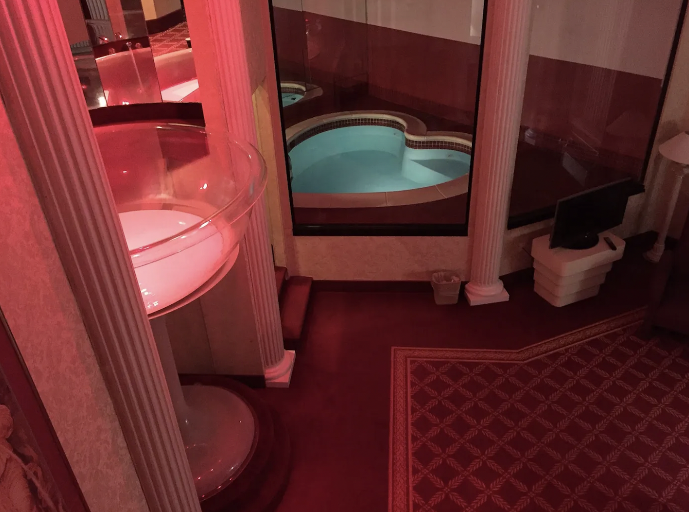 The History Of Poconos Cove Haven Heart Tub Bath — Unique Event Venues
