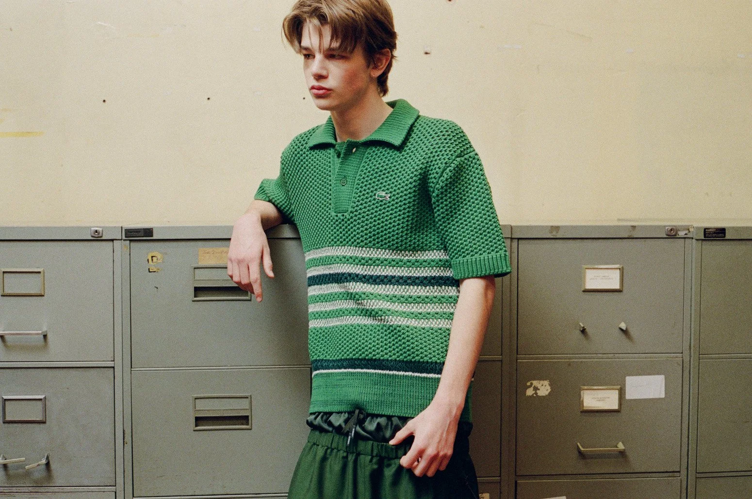 LNCC Lacoste fashion shoot in retro office london location