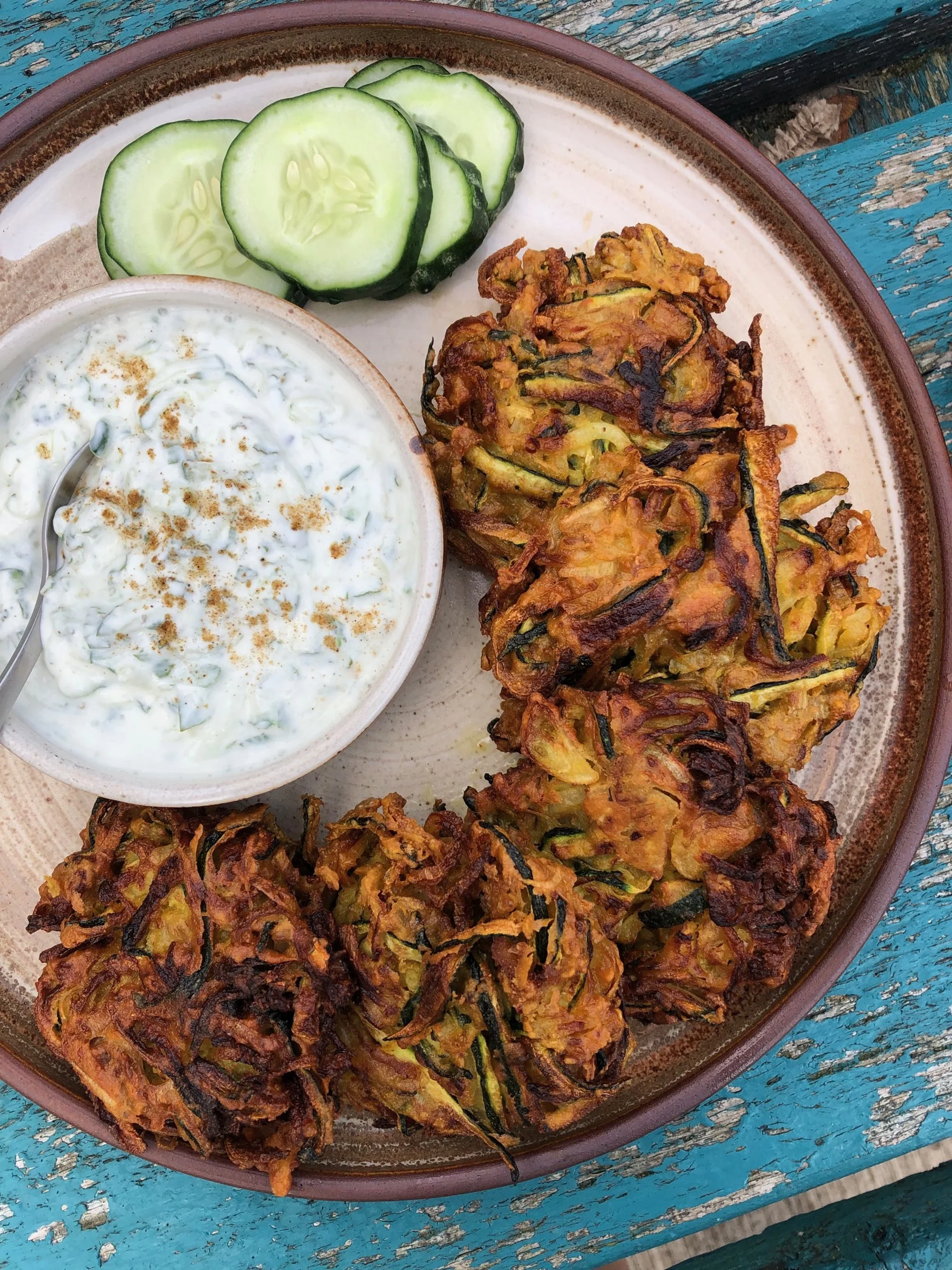 Courgette bhajis