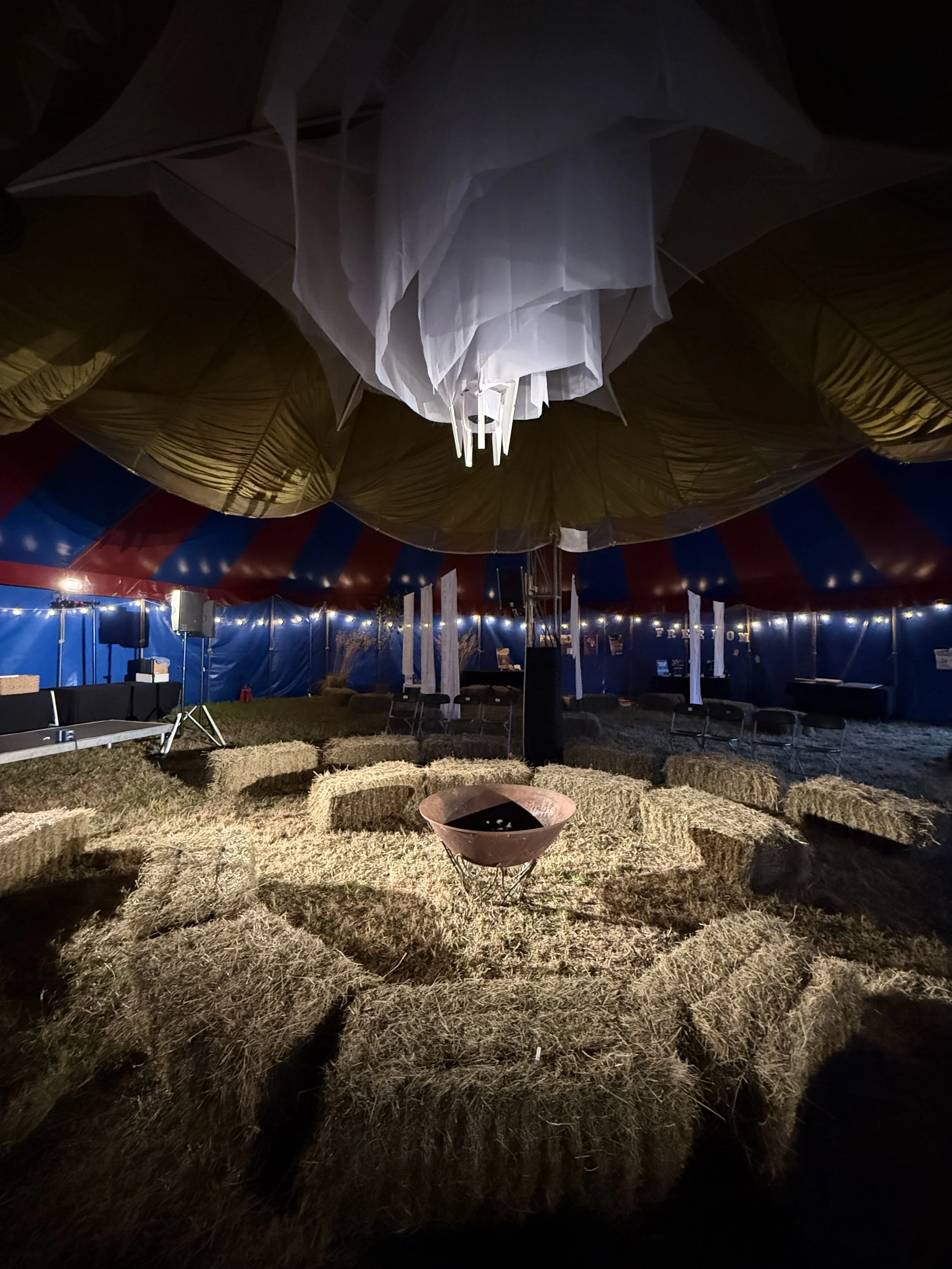 The Pillar, constructed at New Wine Festival 2025 in a big top tent