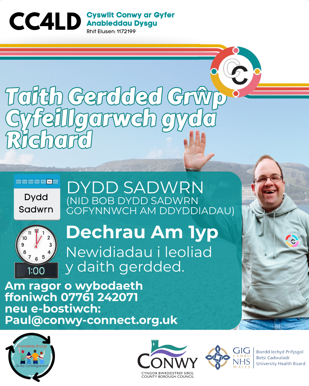 Taith Gerdded Cyfeillgar gyda Richard