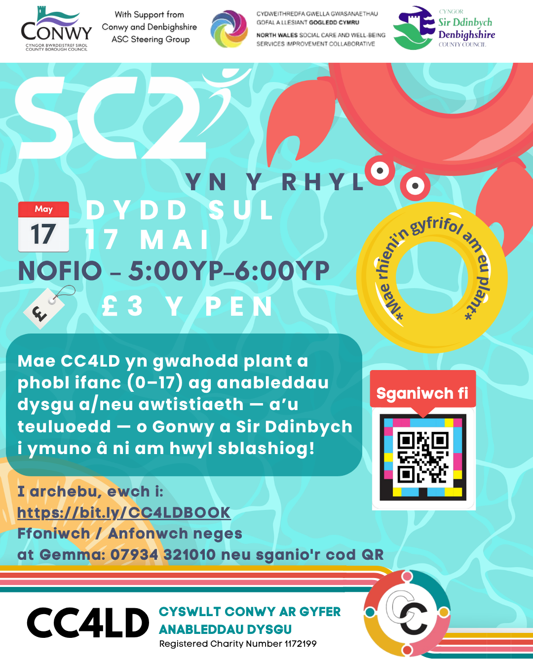 🏊‍♂️ Nofio yn SC2, Rhyl 🌊