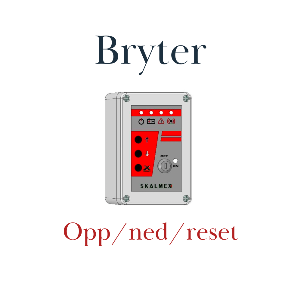 Låsbar bryter opp, ned, reset