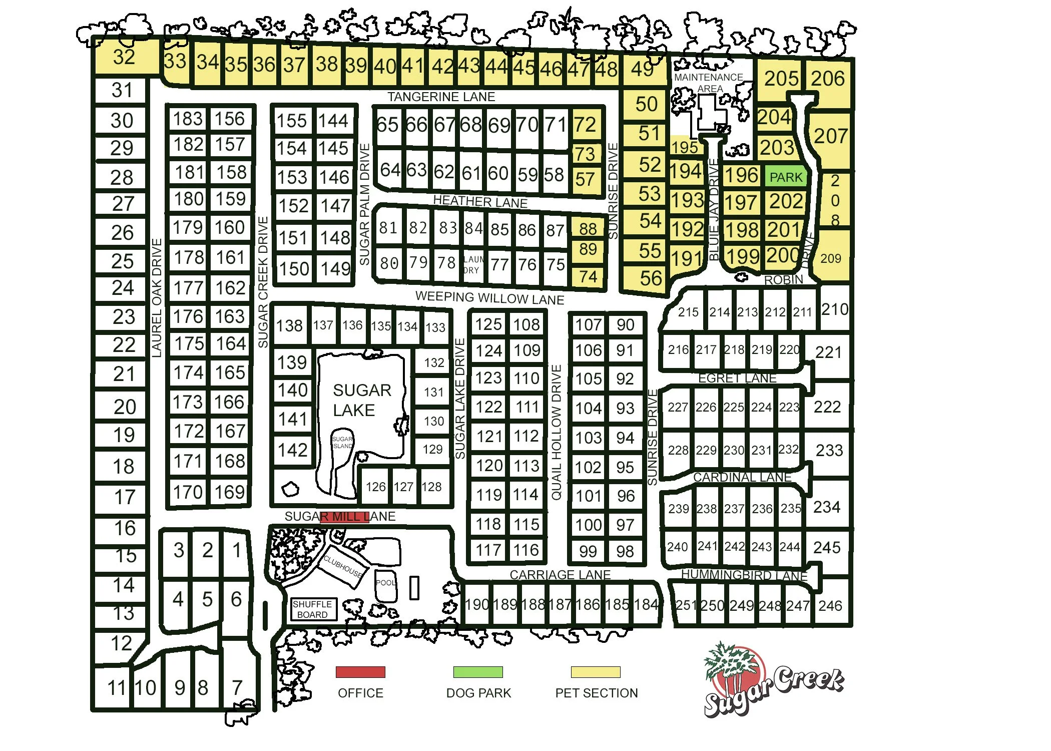 Map — Sugar Creek Mobile Home Community
