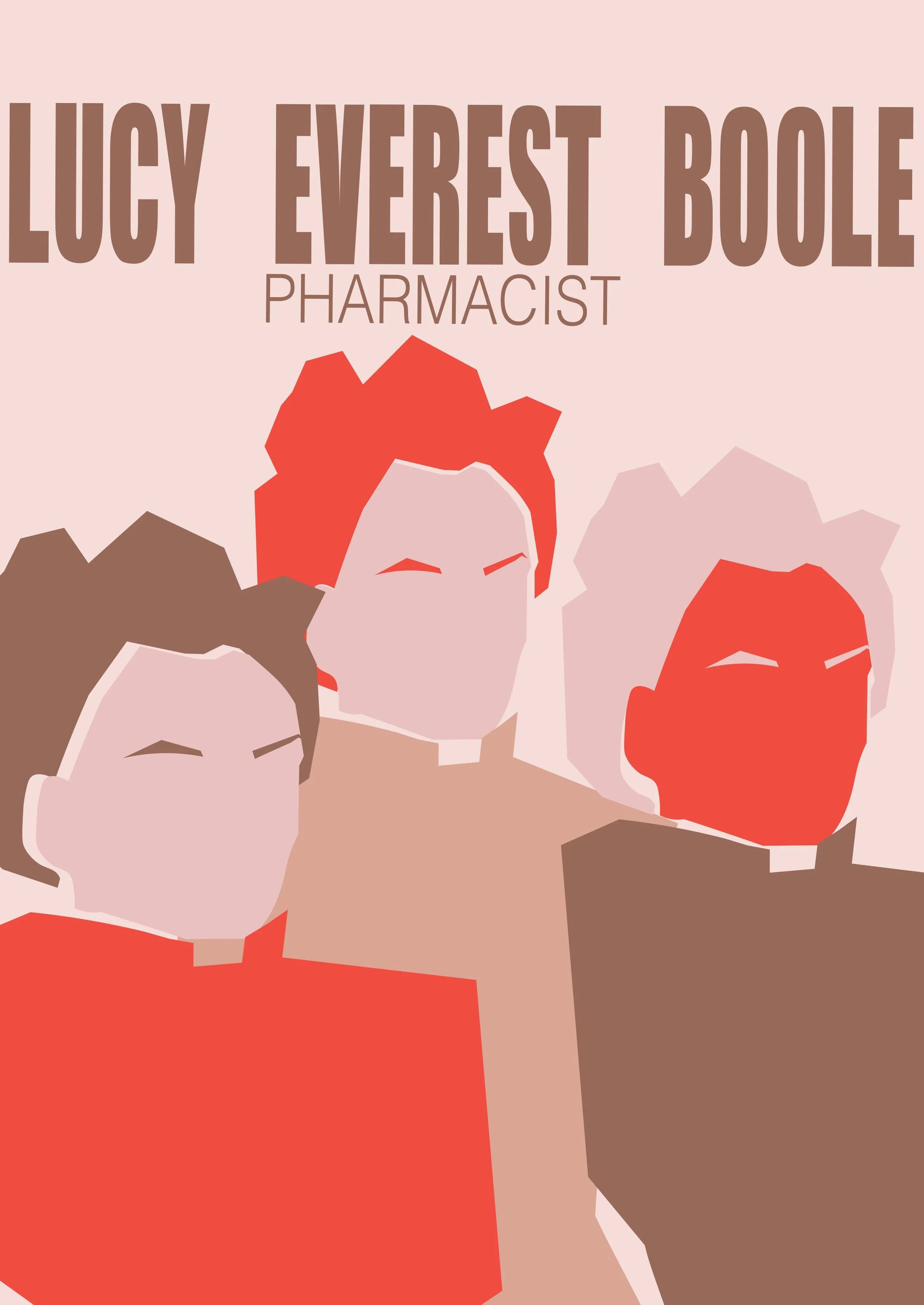 Lucy Everest Boole (Pharmacy) in the style of Deva Pardue. Designed by Suzanne Russell.