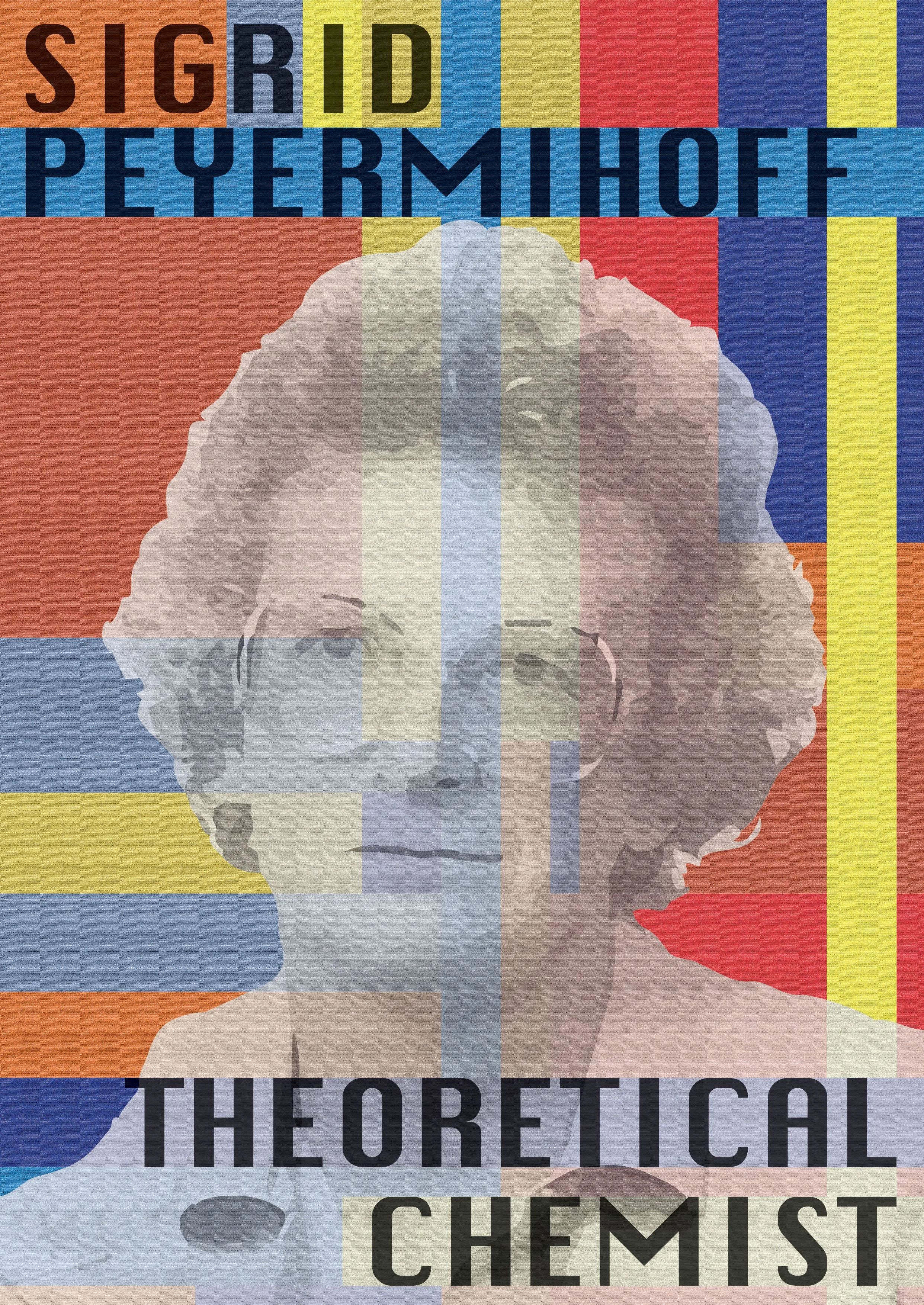 Sigrid Peyerimhoff (Chemistry) in the style of Maluda. Designed by Robin Young.