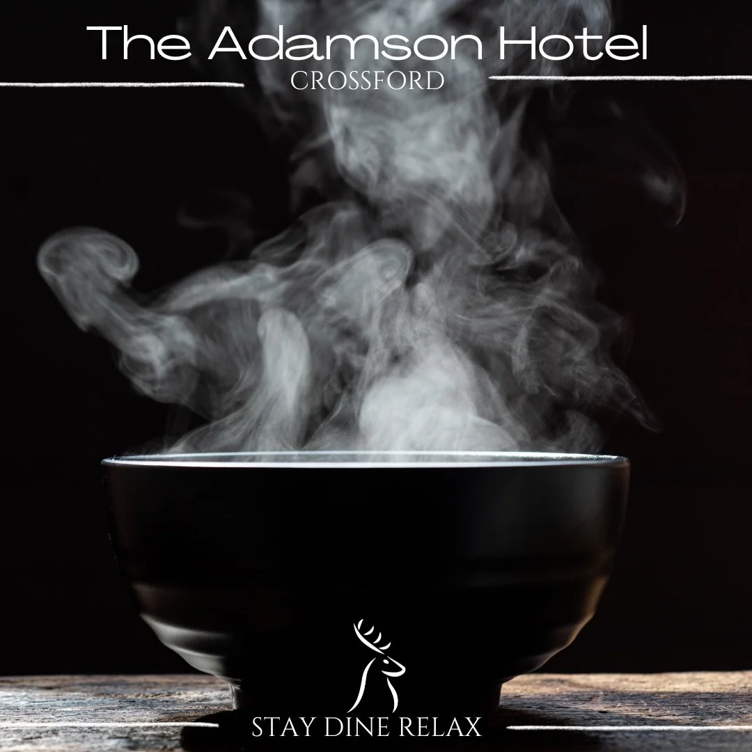 Scottish winters call for proper comfort food 

Homemade soup, made fresh daily and served in The Adamson Restaurant daily from noon ❄️

#dunfermline #fife #scottishfood #supportingscottishfarmers #eatlocal