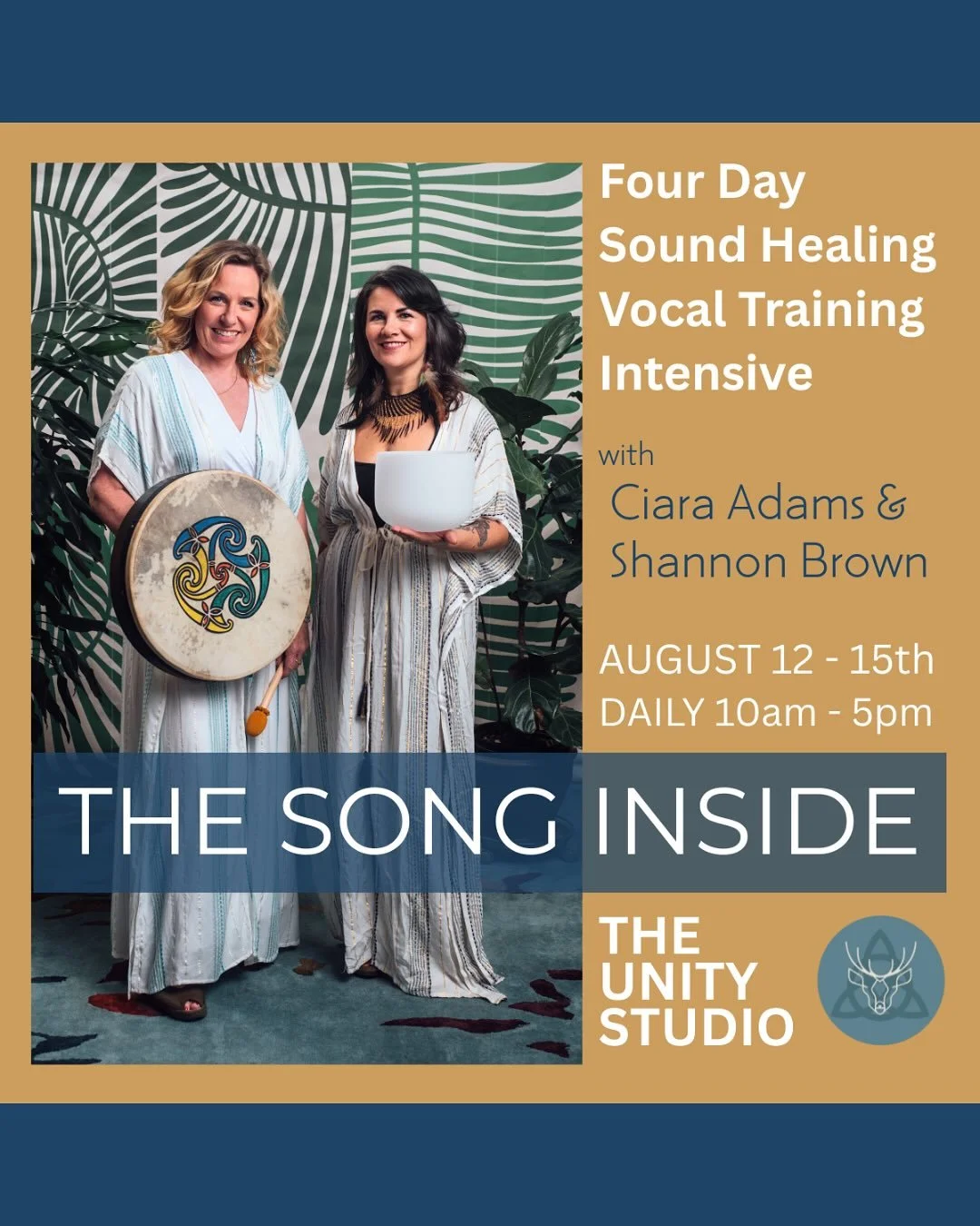✨Last call✨

We still have a couple of spots left! 

🌸Do you want to add your voice to your sound healing practice or add sound healing to your alternative therapy sessions and learn to use your voice in new and inspiring ways ?

🌟Join us Aug. 12th