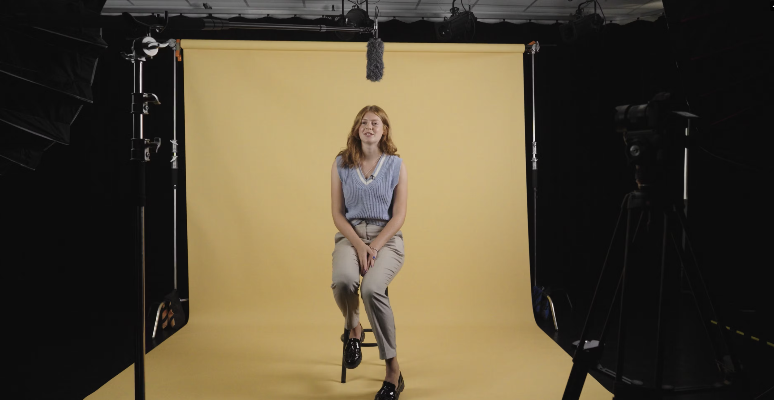 Minimal lighting setup used for sustainable video production in Hampshire