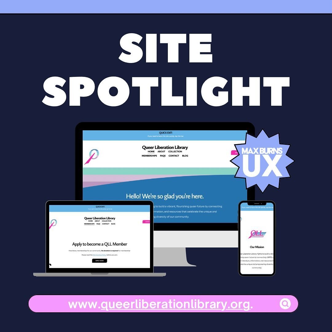 Today&rsquo;s site spotlight is a VERY exciting one. 🥰Working with the team at QLL to build this site has been such an incredible experience.

The site has some fancy features like a dark mode toggle for accessibility and a quick escape bar for pers