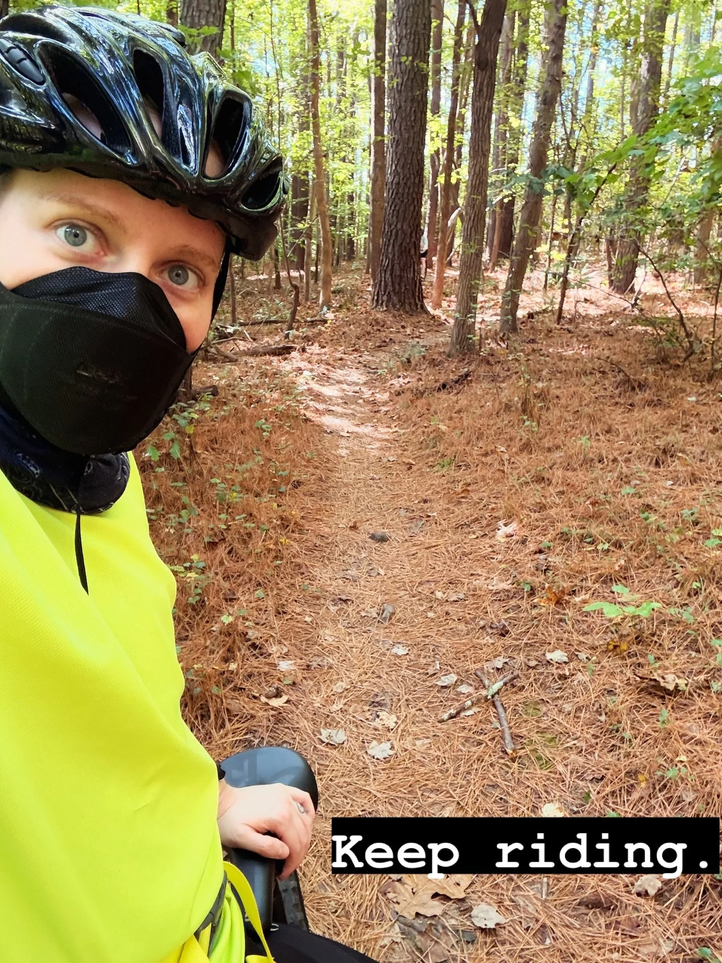 Had a tough morning. House stuff breaking, anxiety high, news feed is rough and getting ROUGHER. But, we had planned to go mtn biking and take a break together. 🫠

It was hard to drop it all and make trail time a priority, but we did it and I&rsquo;