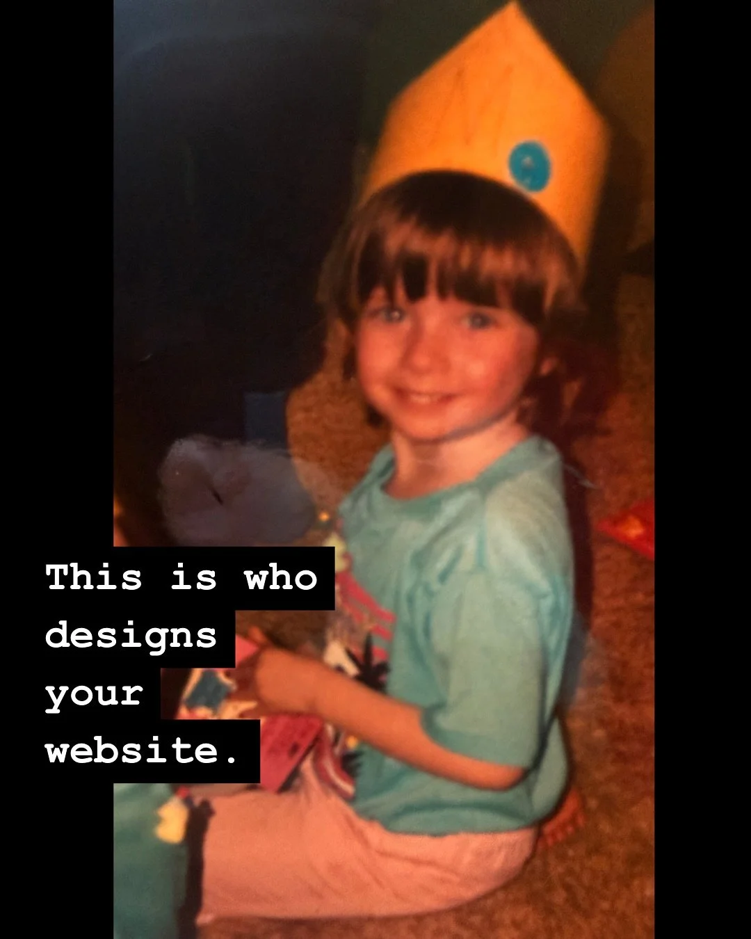 OOPS! It&rsquo;s all me.🤓

Y&rsquo;all make my dreams come true!💫

#QueerWebsites #QueerDesign #KindDesign

Image descriptions: Slide 1: A young child wears a yellow crown with an M on it and a light blue shirt and is smiling eagerly at the camera,