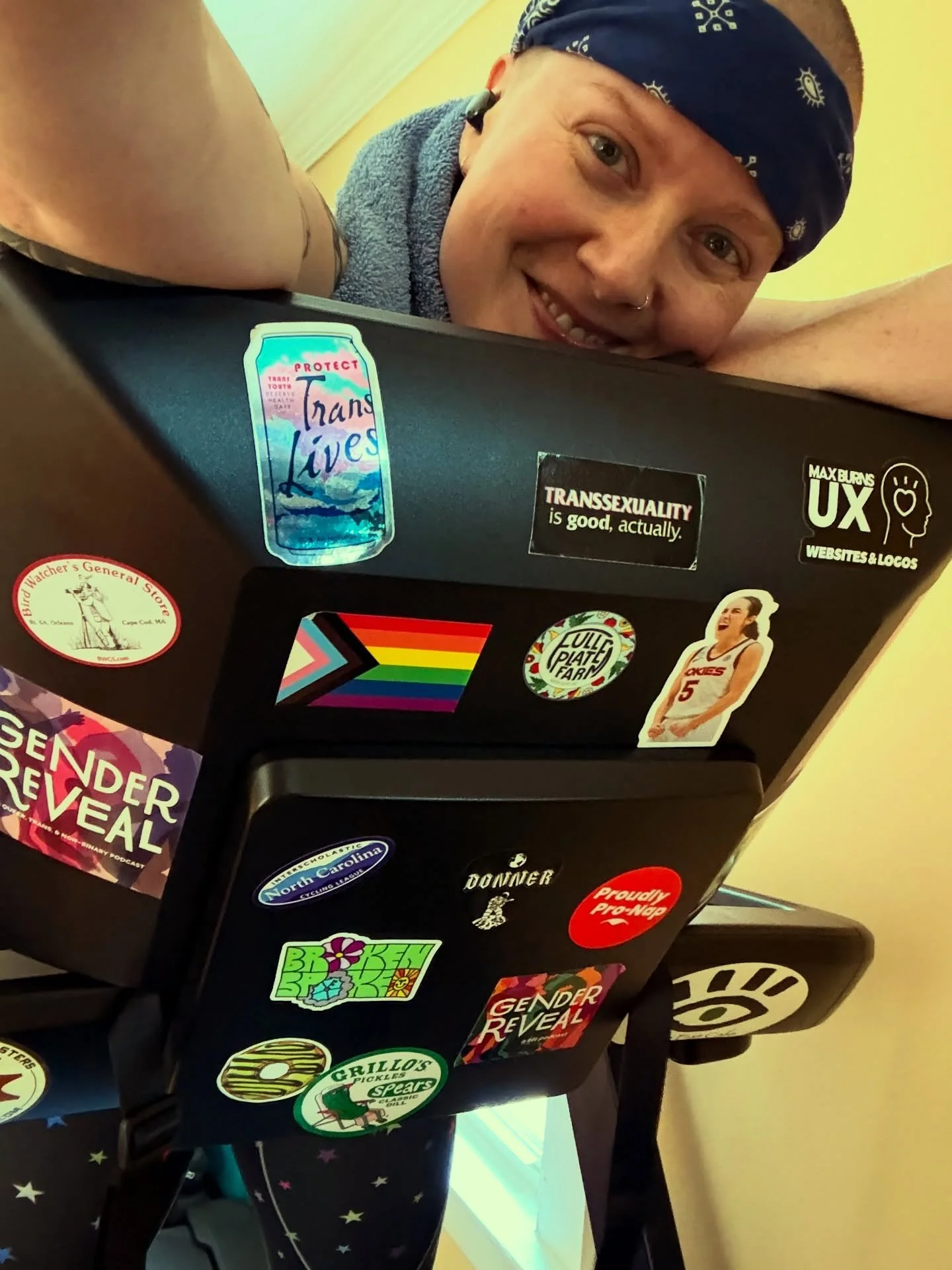 Morning YALL! 🏳️&zwj;⚧️💘🤓 

Because I live in a relatively small house- my treadmill is inches from my desk. Which works for me, because on longer runs I&rsquo;m thinking&hellip; ideating&hellip; planning&hellip; and creating. I think of the tread