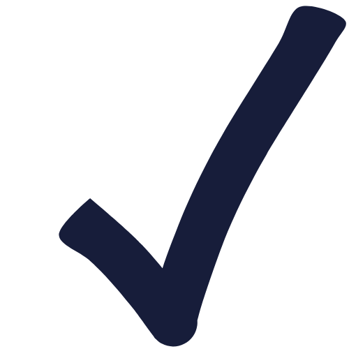 dark blue checkmark