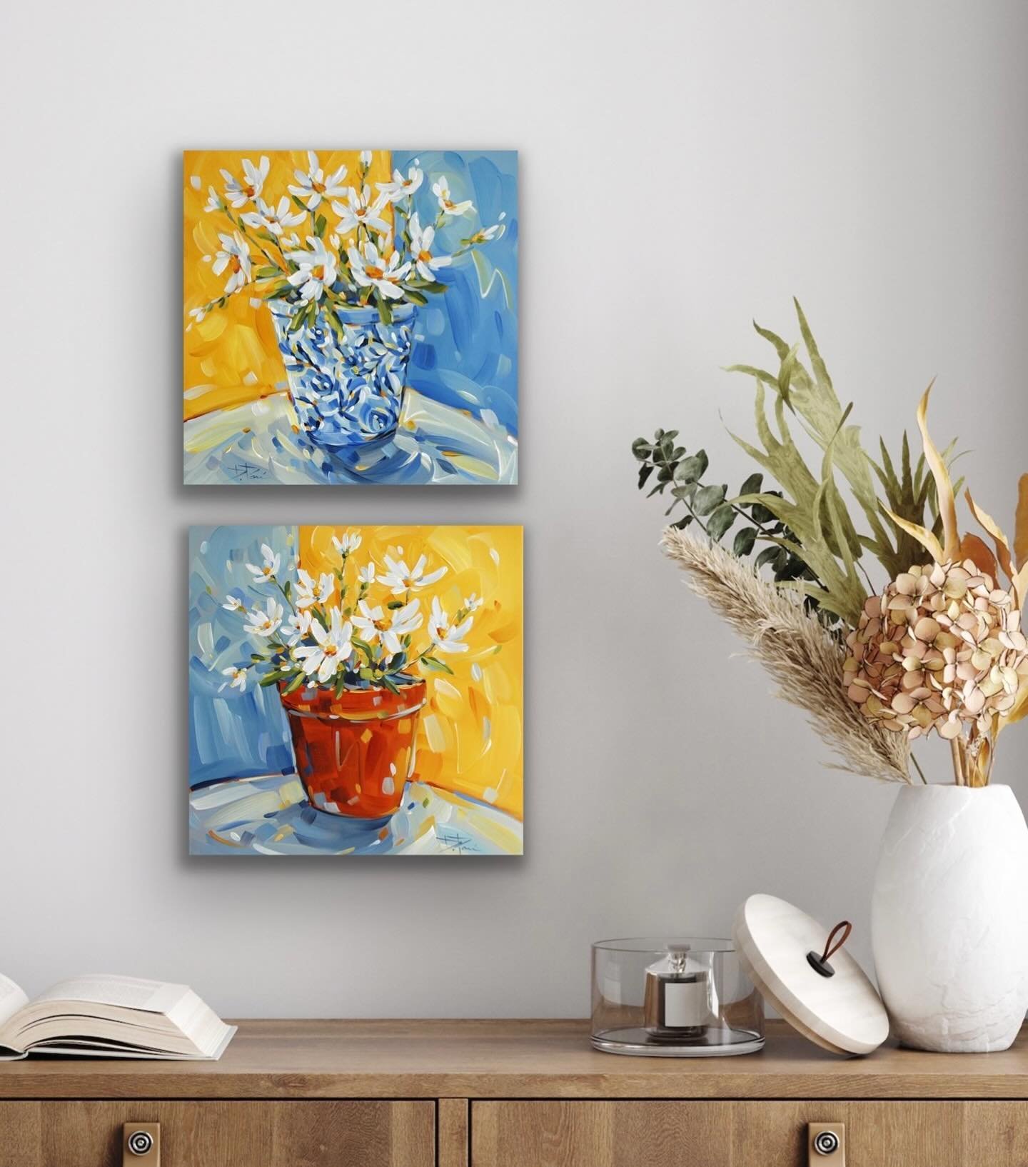 Colorful florals available @santinigallery