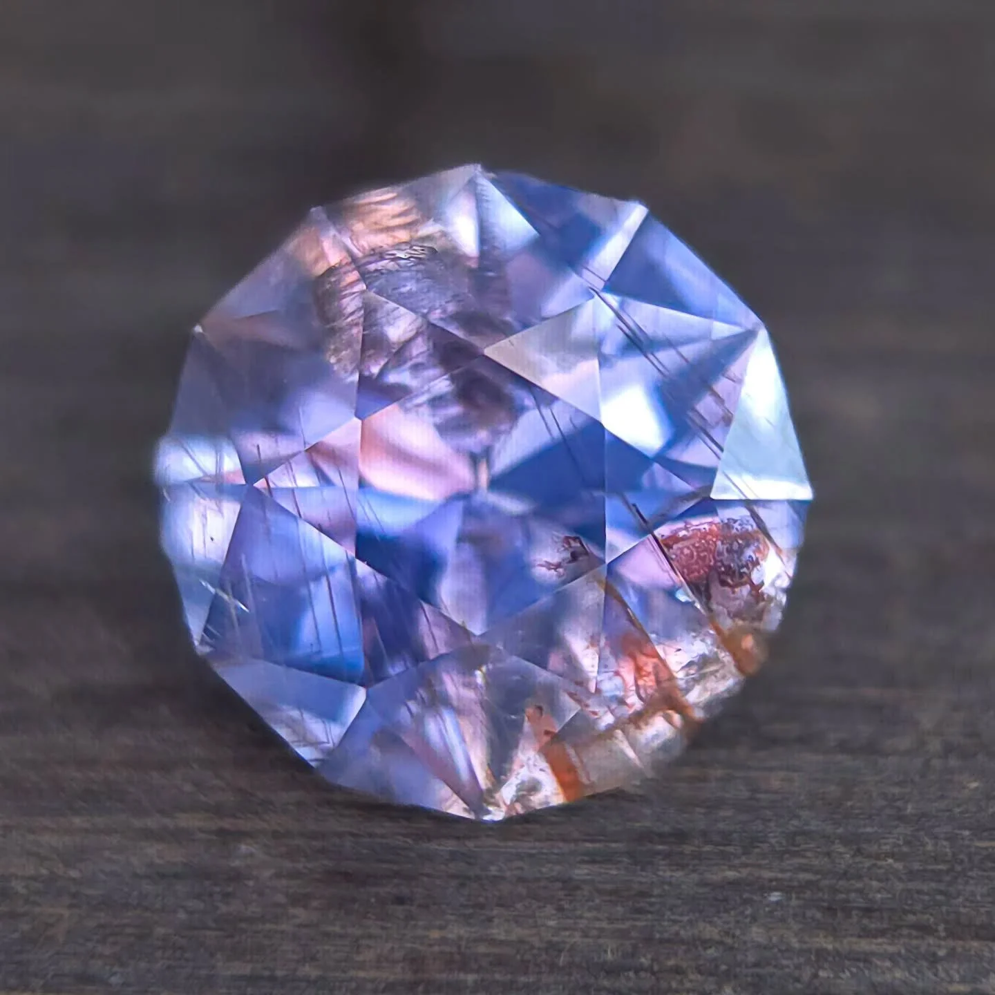 Another beauty cut for @anzagems. 3.33ct Natural sapphire, in a beautiful light purple color - 9mm - Inclusions are present but that doesn't distract from this sapphires phenomenal color. A dreamy pastel gem, incredible size, ethically sourced. Desig