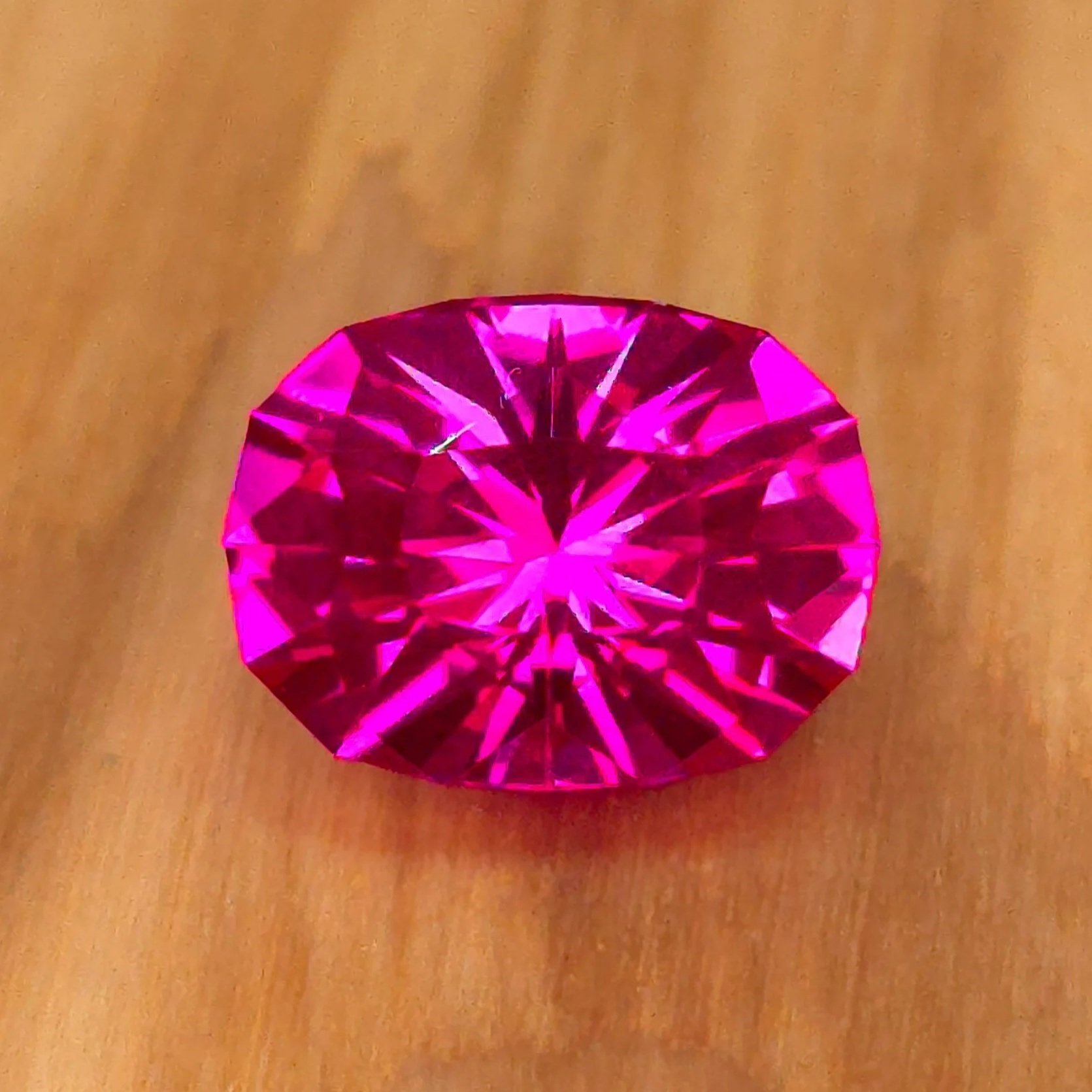 9.2mm Lab Sapphire - Oval Pink