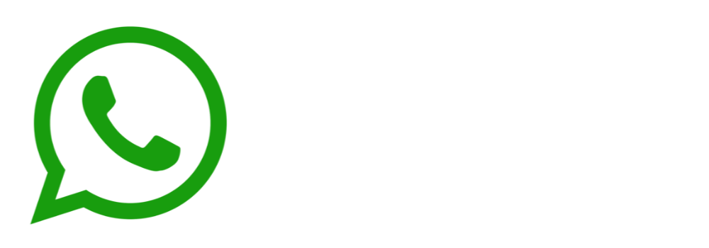 WhatsApp logo with green speech bubble and phone icon next to the word WhatsApp in white text on a black background.