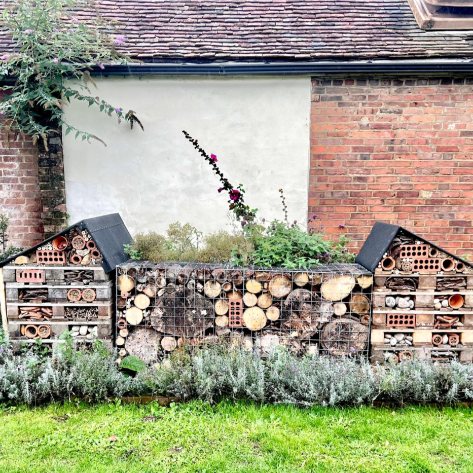 Photo of the super bug hotel in Millennium Garden, Tenterden.