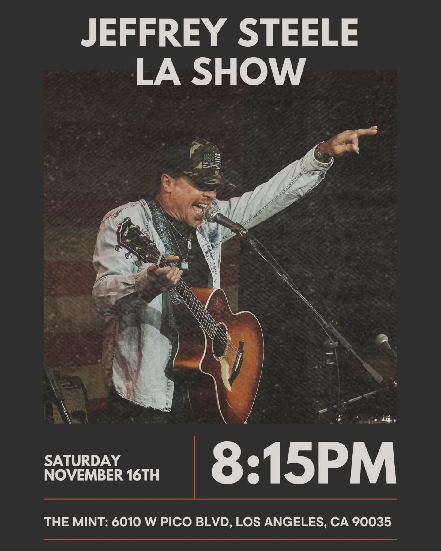This Hillbilly is headed back to Hollywood 🎪

Don't miss @jsteelemusic at @themintla THIS Saturday November 16th

Ticket link in stories ☝️