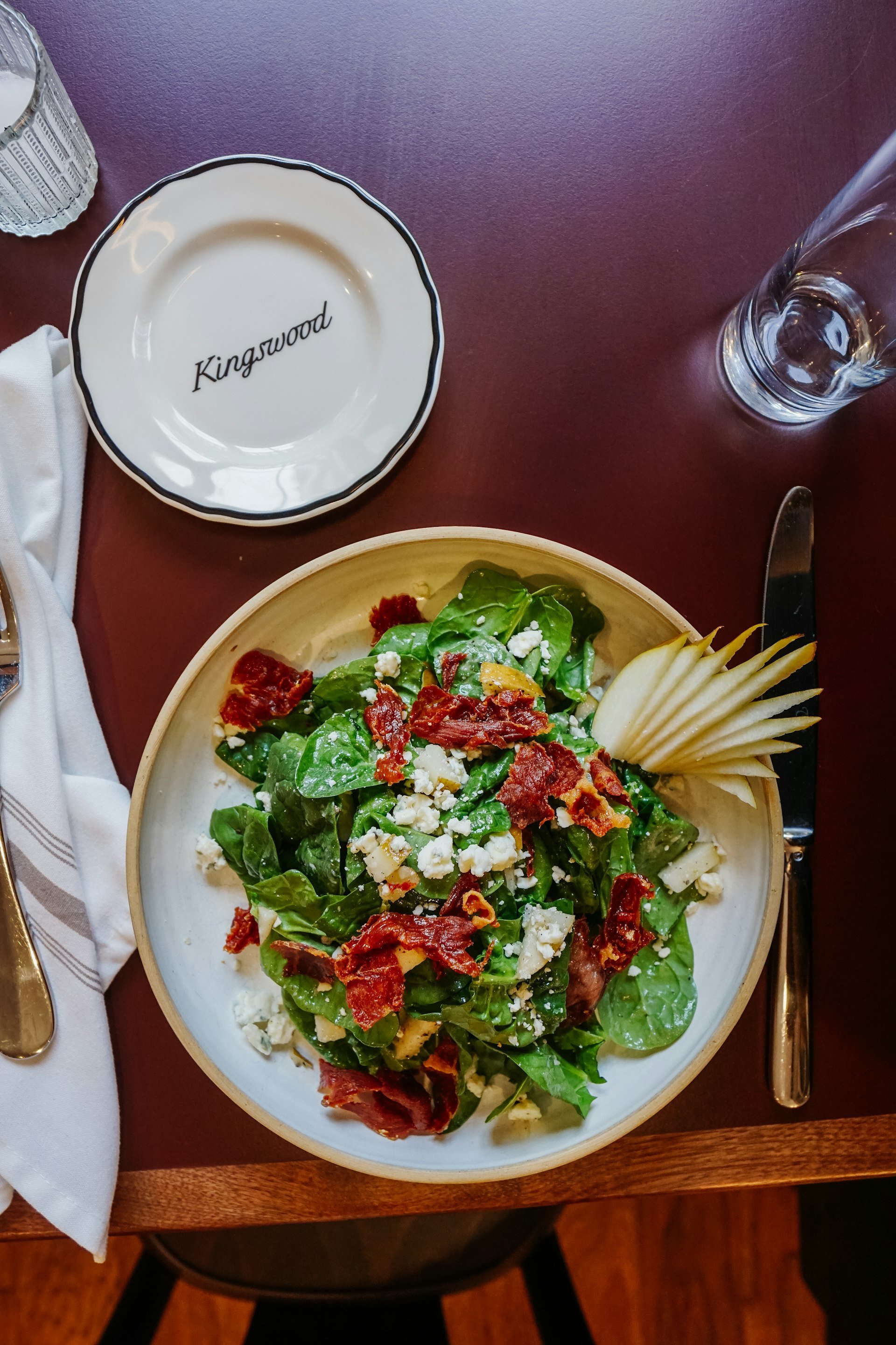 Salad on table