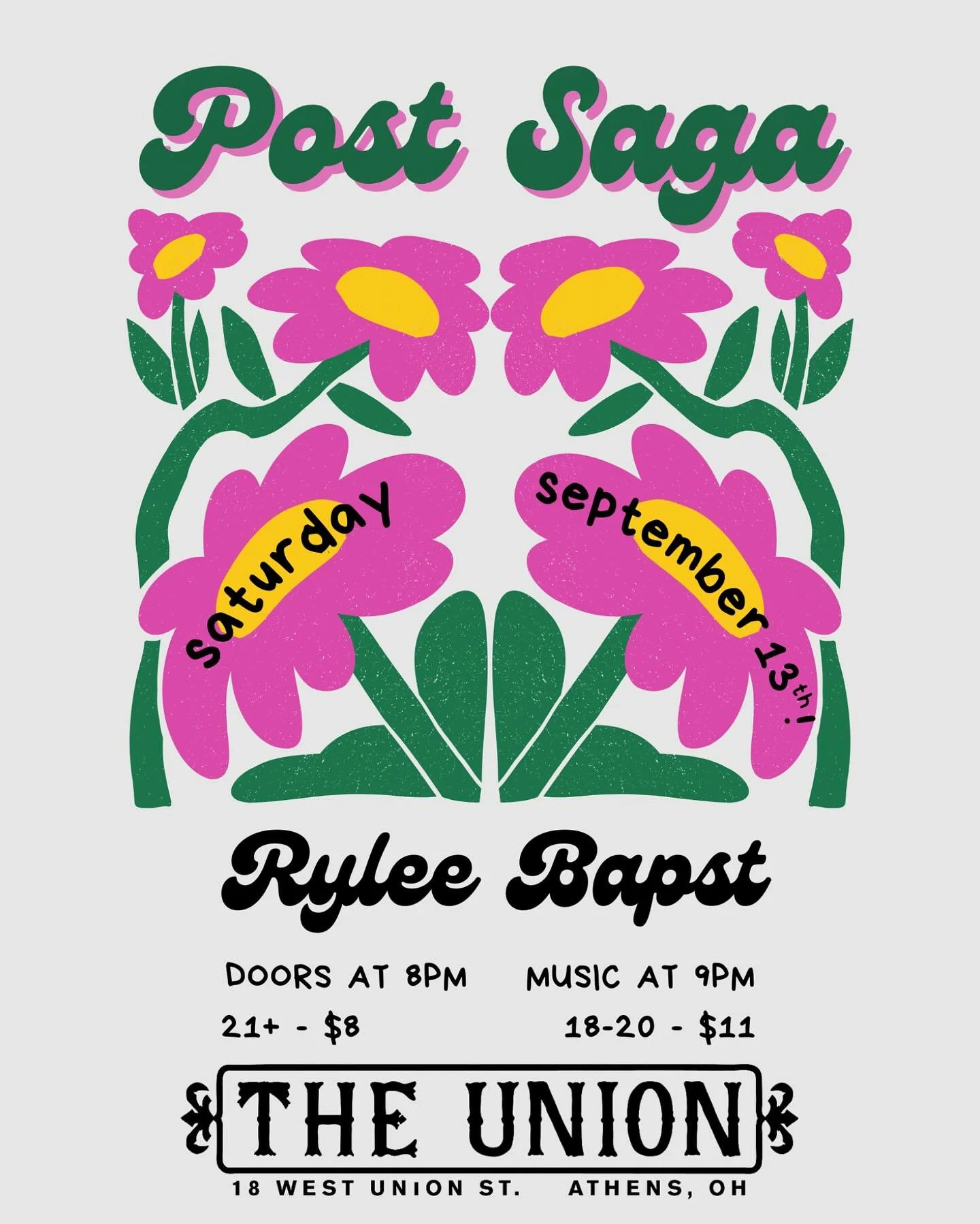 We will be playing the infamous @unionbarathens on September 13th w/ @ryleebapst ! Come join us :,)

I better see @ohio.university alumni coming out !