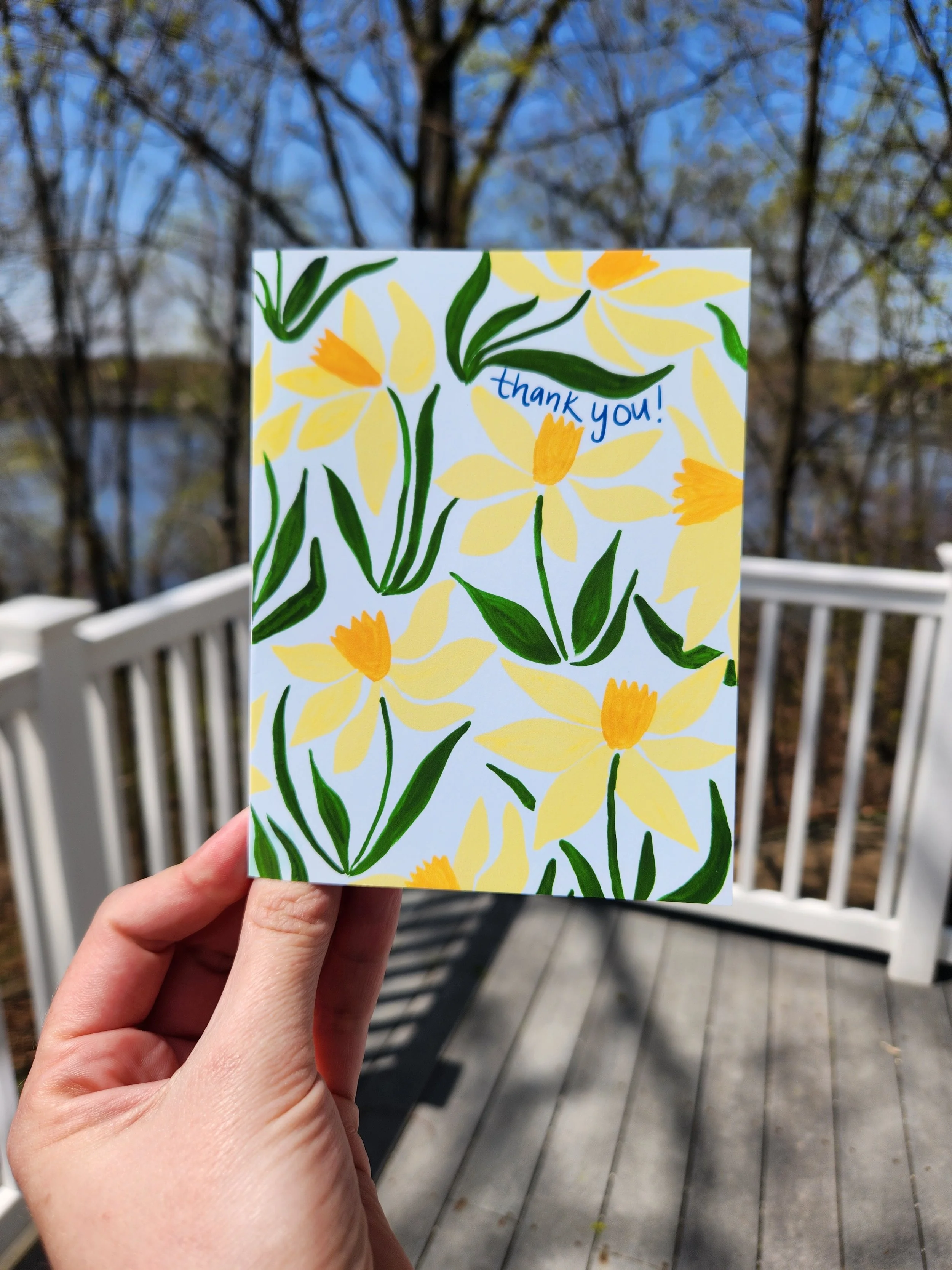 Daffodil Thank You Card