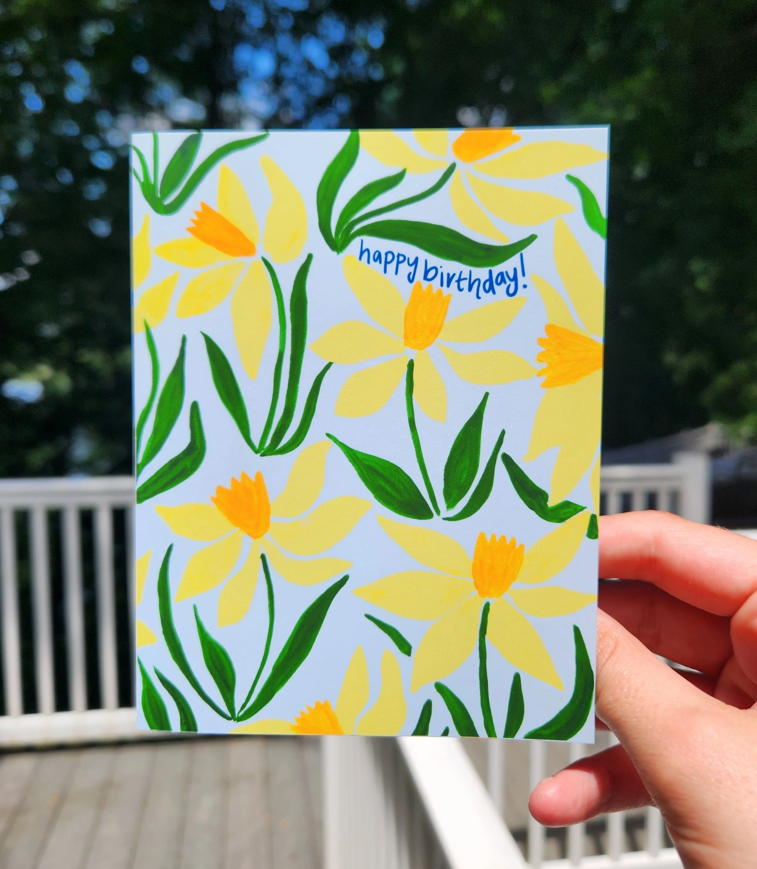 Daffodil Birthday Card