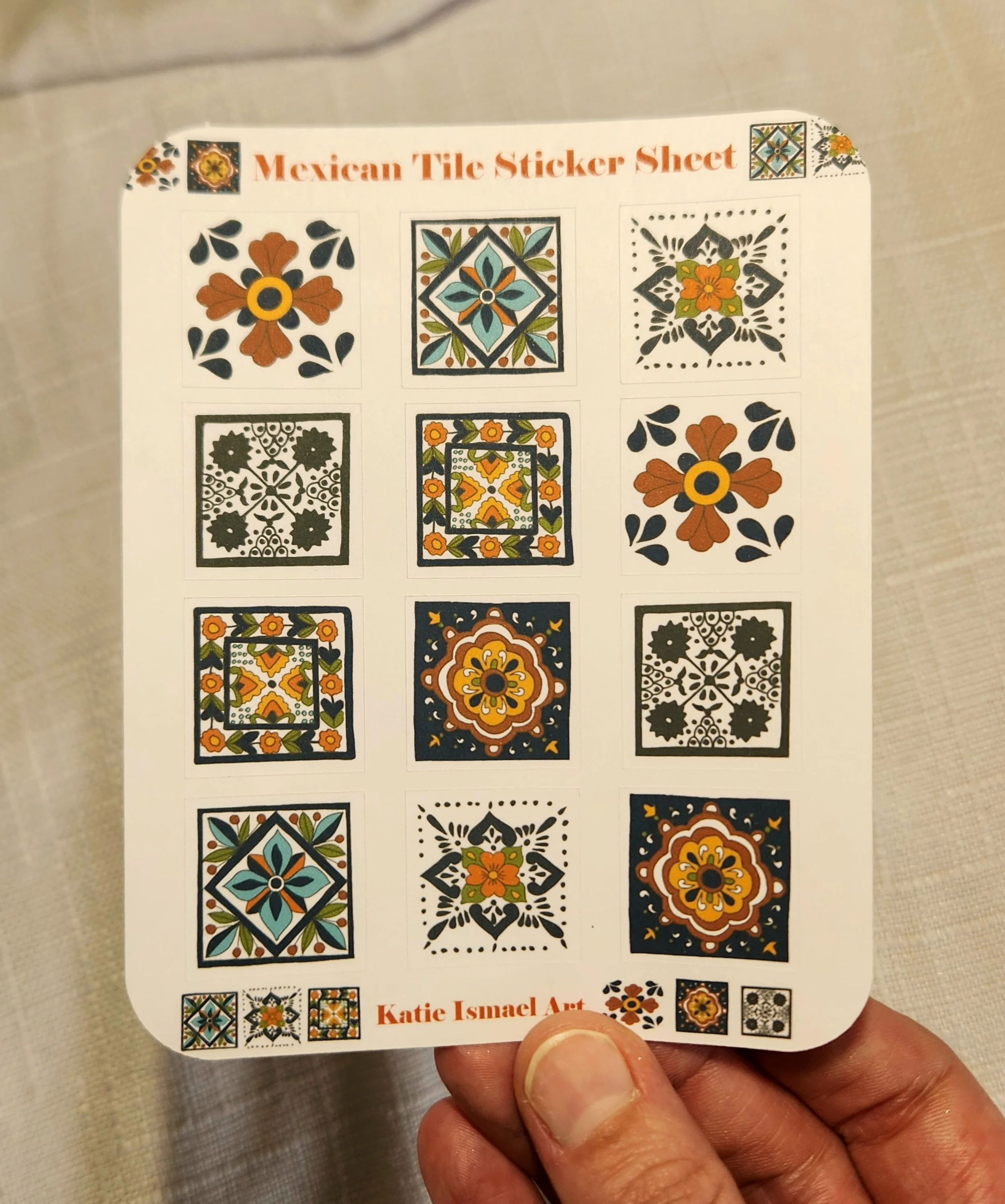 Mexican tile sticker sheets (Set of 2)