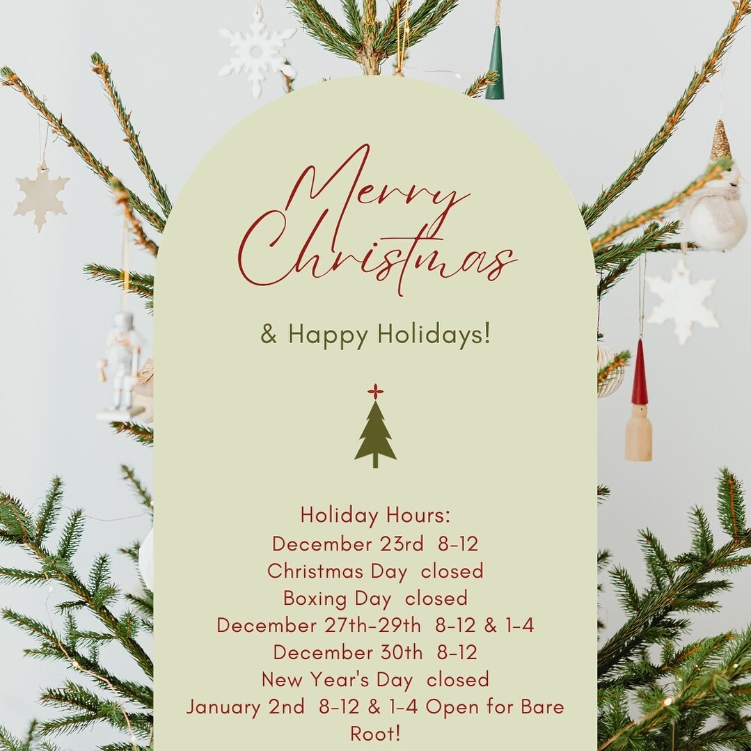 Here are our upcoming holiday hours! ✨