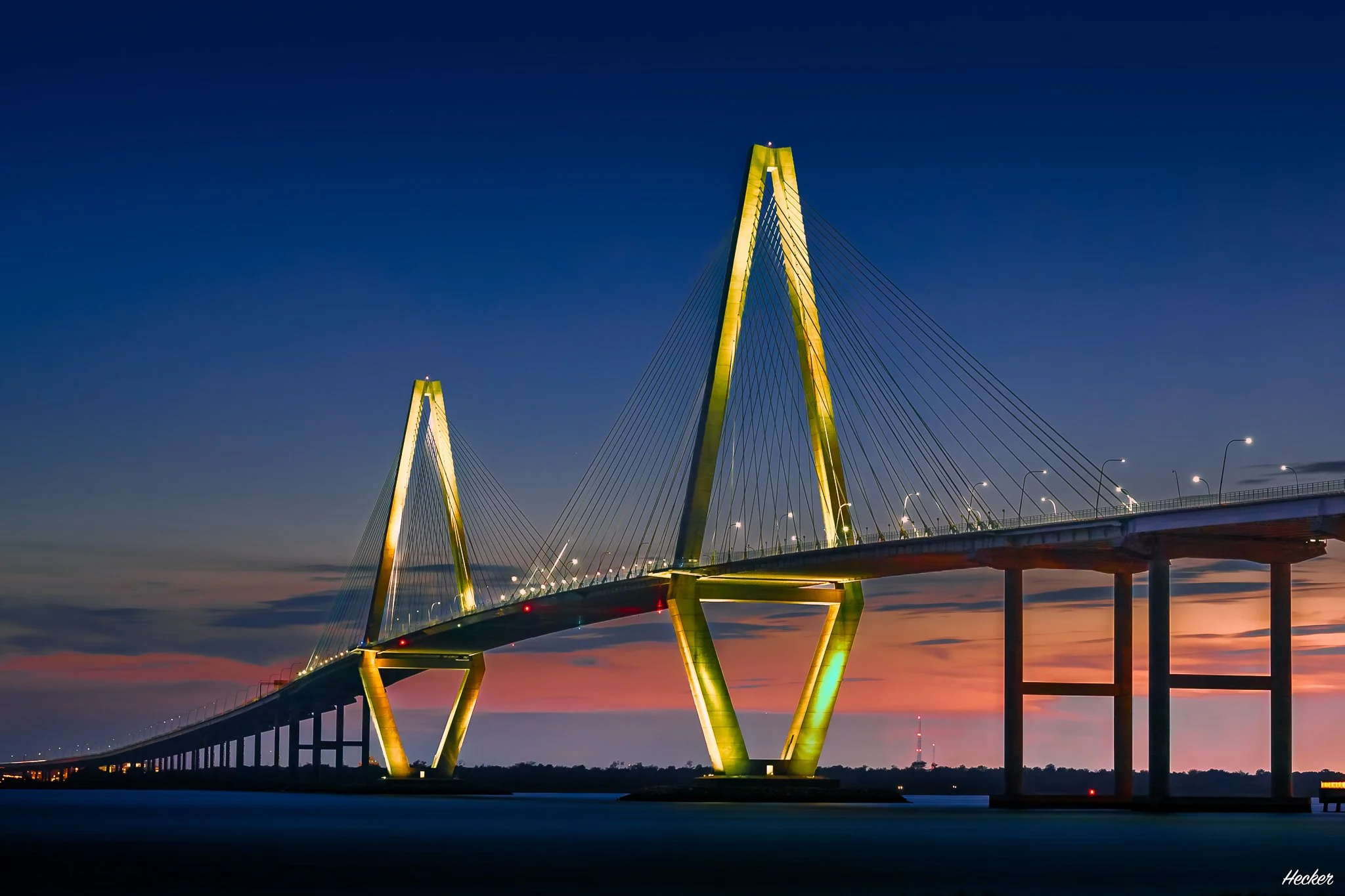 Blue Hour at the Bridge,
Mount Pleasant, South Carolina
