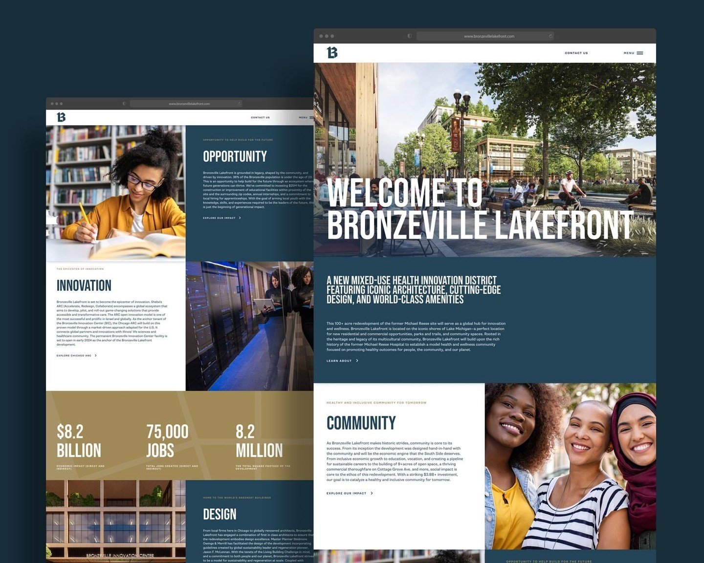 Experience digital excellence with Bronzeville Lakefront's website, crafted by us! 💻️ ⭐️ Looking to elevate your online presence? Our agency offers expert website design services tailored to your unique needs. Let's collaborate to bring your vision 