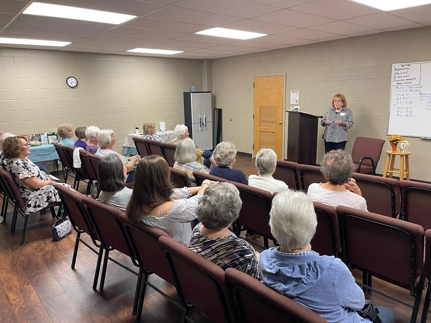 Tonight in Room 108 Kathi Merritt will be sharing about God&rsquo;s work in her life. Her story follows Ann Pearson Thiede and  Cathy Shultz from the last 2 weeks. 

Thank you Geraldine Guthrie Woodell for organizing this class! Join us tonight at 6: