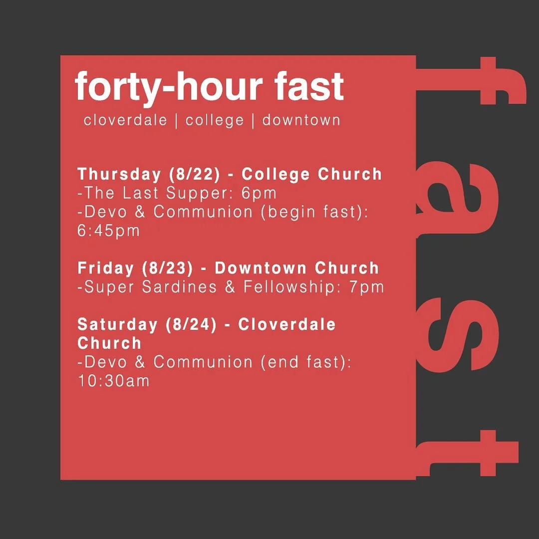 Everyone is invited to participate with us in the 40 hour fast! Take advantage of this opportunity to grow closer to God and to one another as we start our school year!