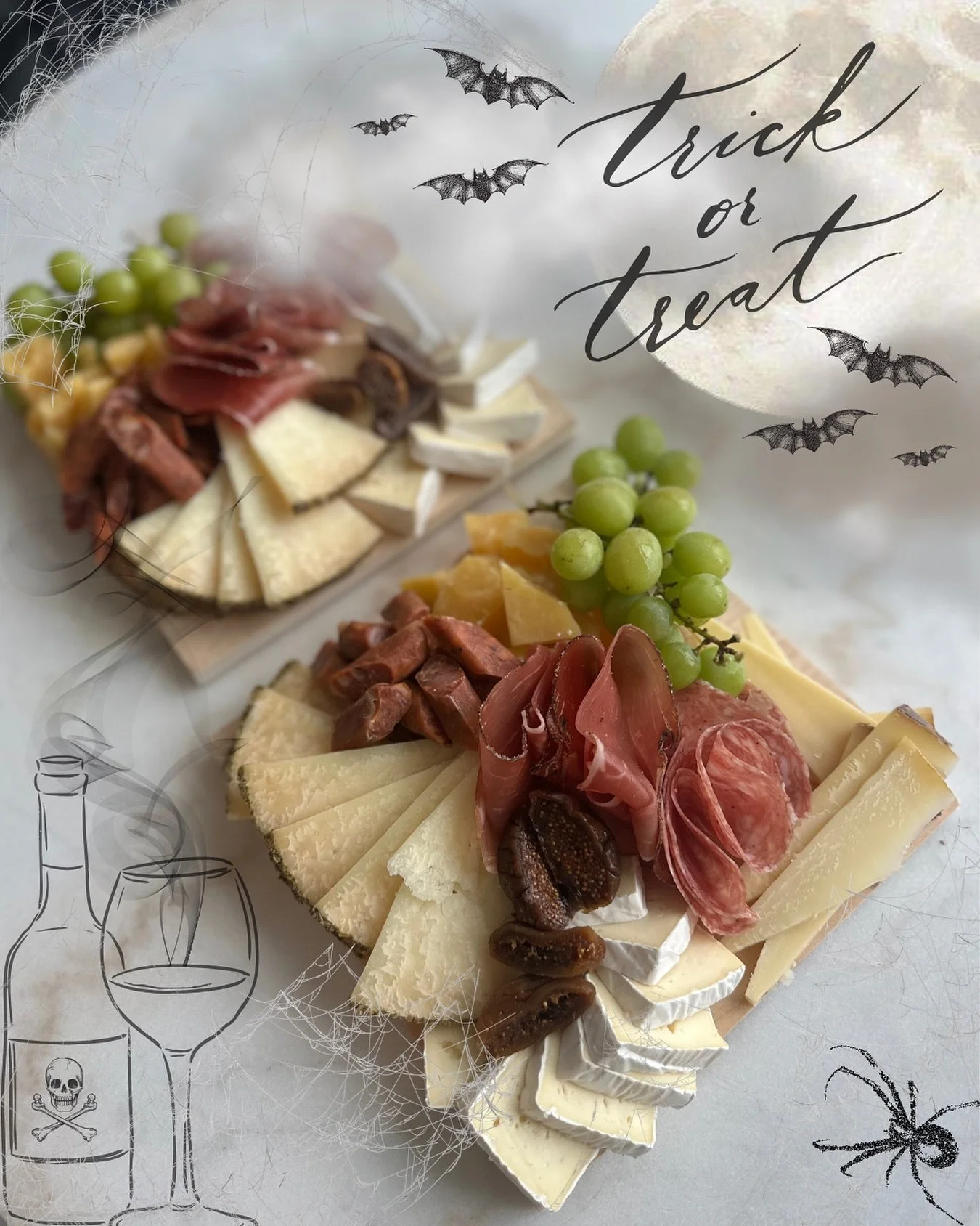 👻 Are you the designated parent answering the door 200 times tomorrow night? 🎃

With no time to cook between doorbell rings, we&rsquo;ve got you covered &mdash; our small charcuterie boards are ready for quick grab &amp; go tomorrow! 🧀

Don&rsquo;