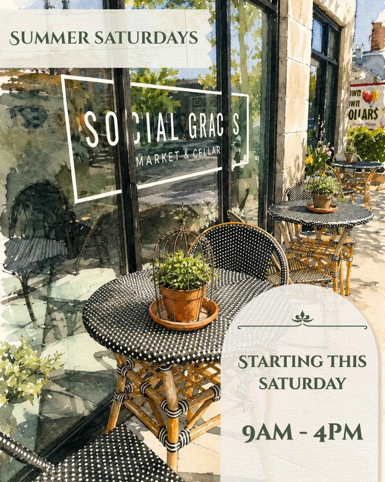 Summer Saturdays are here ☀️

With the Ridgeway Market returning and the season we wait all year for officially underway, we&rsquo;ll now be opening a little earlier on Saturdays 🙌🏼

Starting this Saturday:

🕘 Open 9 AM &ndash; 4 PM

More time for