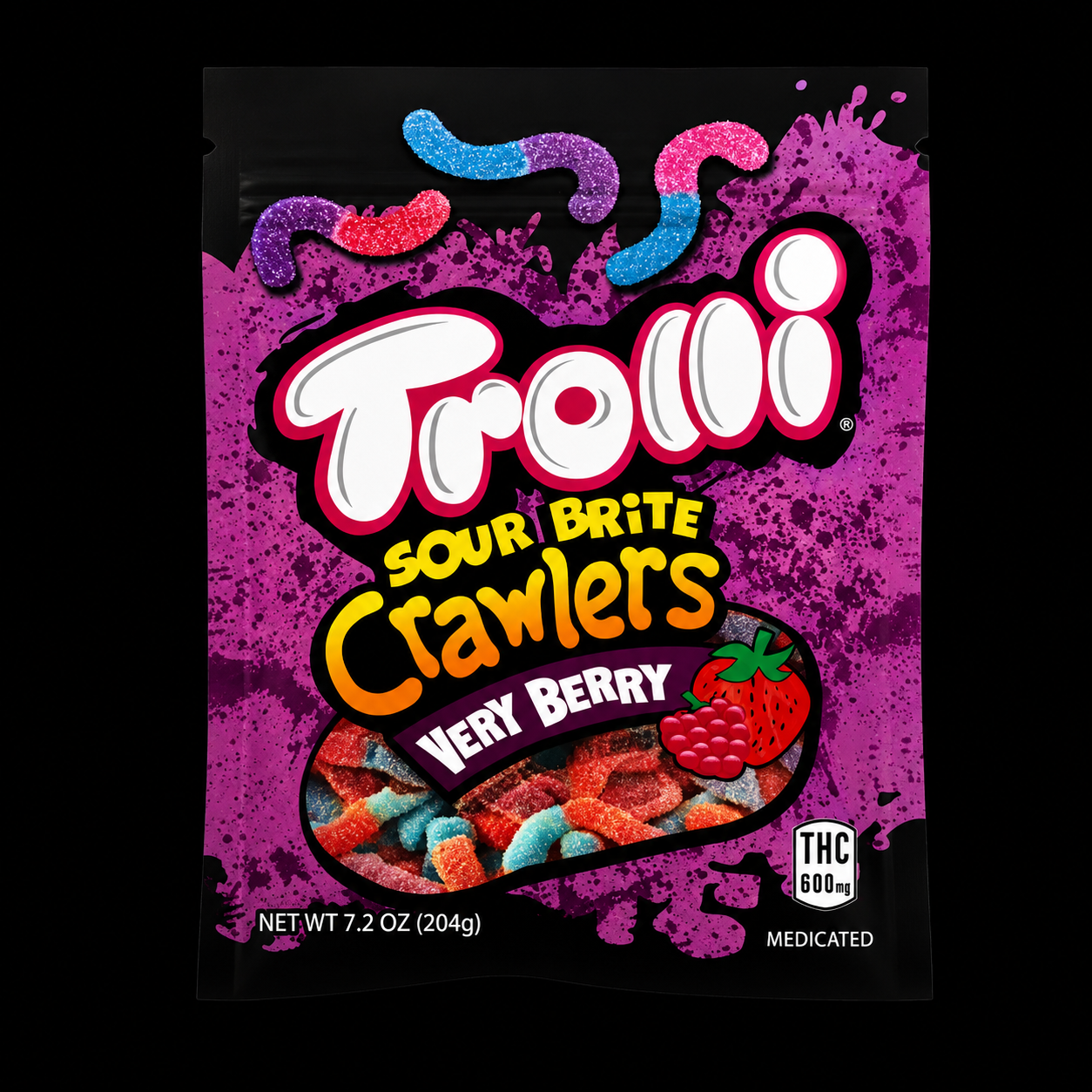 500MG THC TROLLI SOUR BITE CRAWLERSS MIXED BERRY
