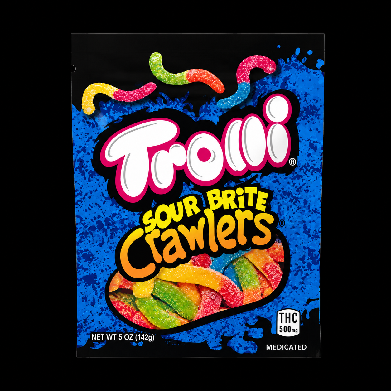 500MG THC TROLLI SOUR BRIGHT CRAWLERS