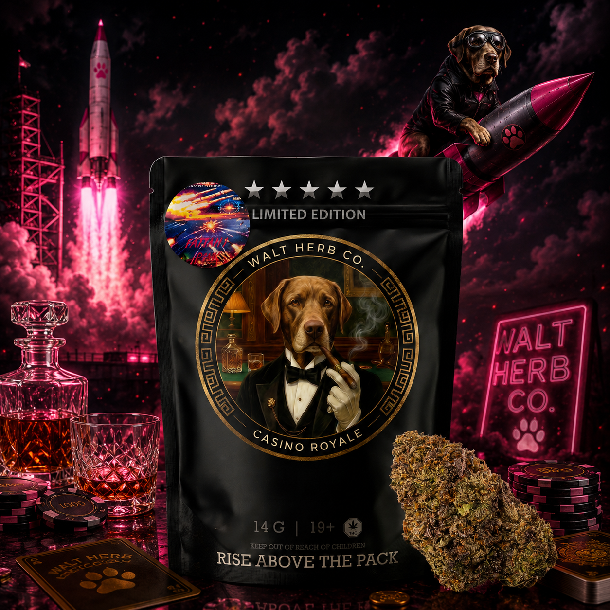 FATTAH 1 PINK - WALTS HERB CO LIMITED EDITION🔥🔥🔥🔥🔥