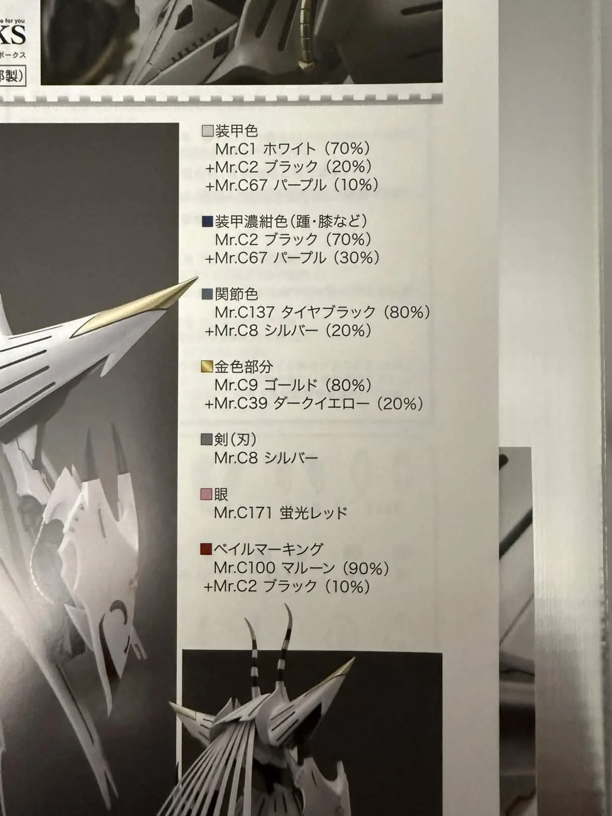Volks FSS 1/100 Phantom-Muria Color Guide